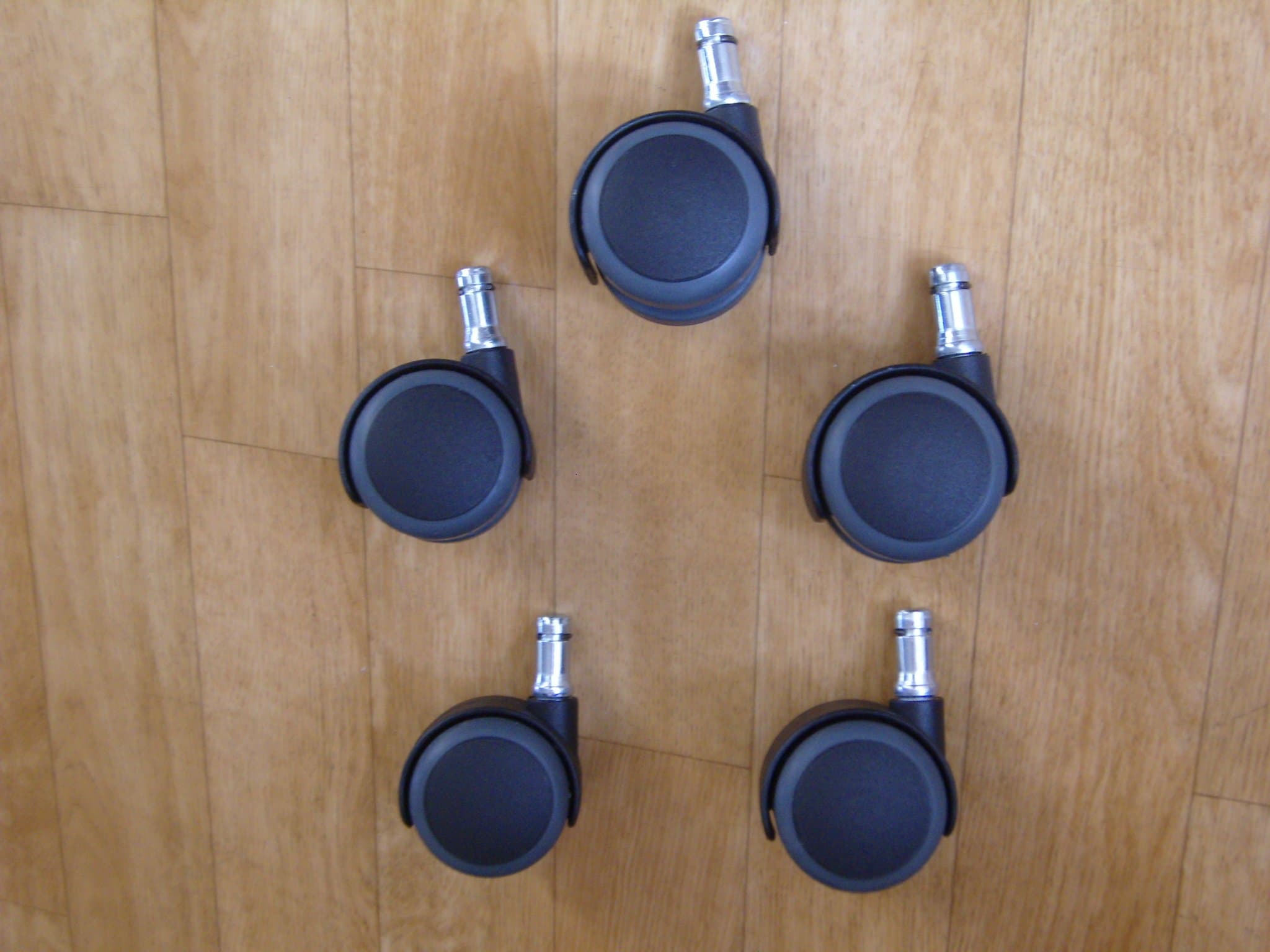 5 x 50mm Soft Wheel Castors with 11mm x 22mm Stems (5016S)