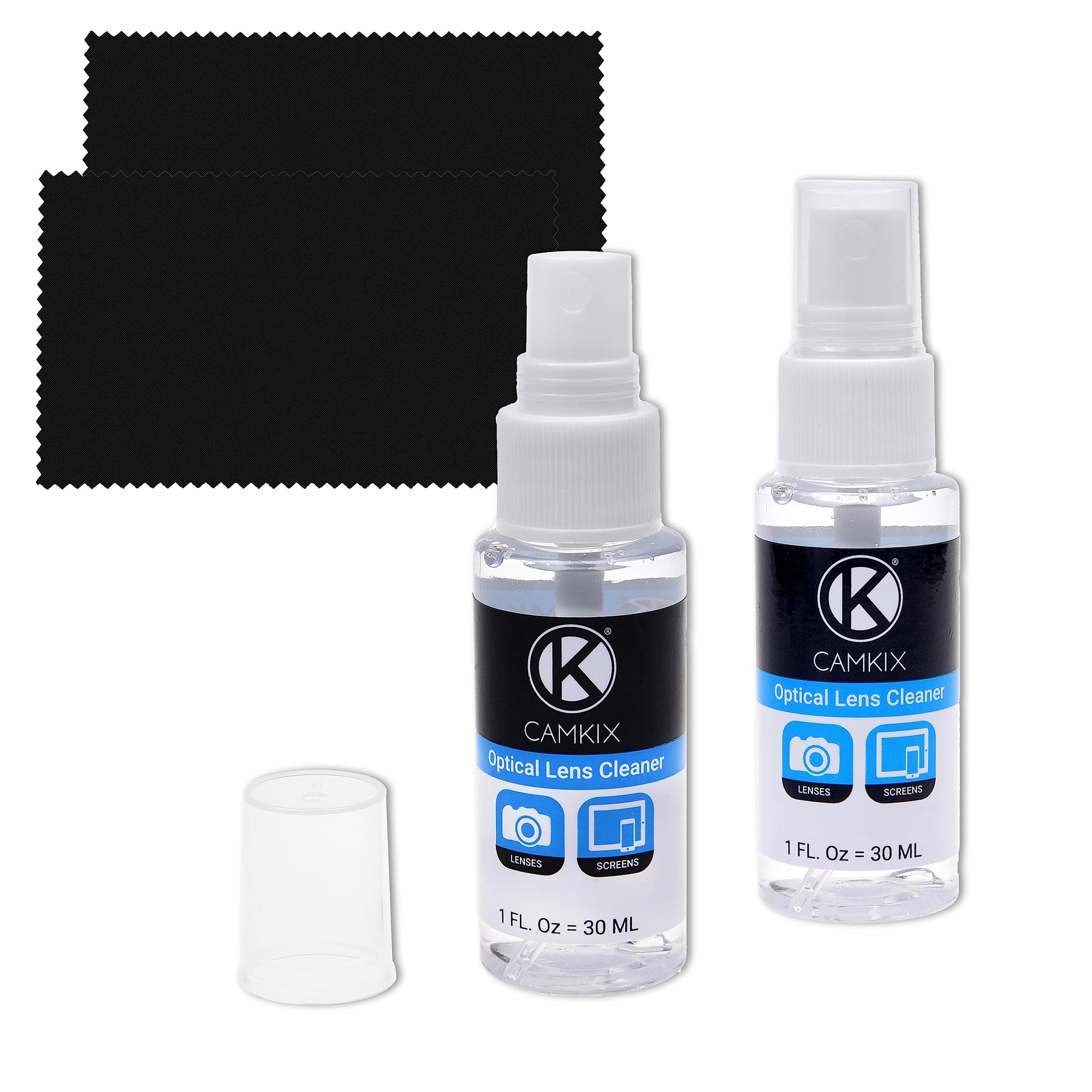 Lens and Screen Cleaning Kit - Cleaning Spray, Microfiber Cloth (2X Cleaning Spray, 2X Microfiber Cloth, Lens and Screen Cleaning Kit)