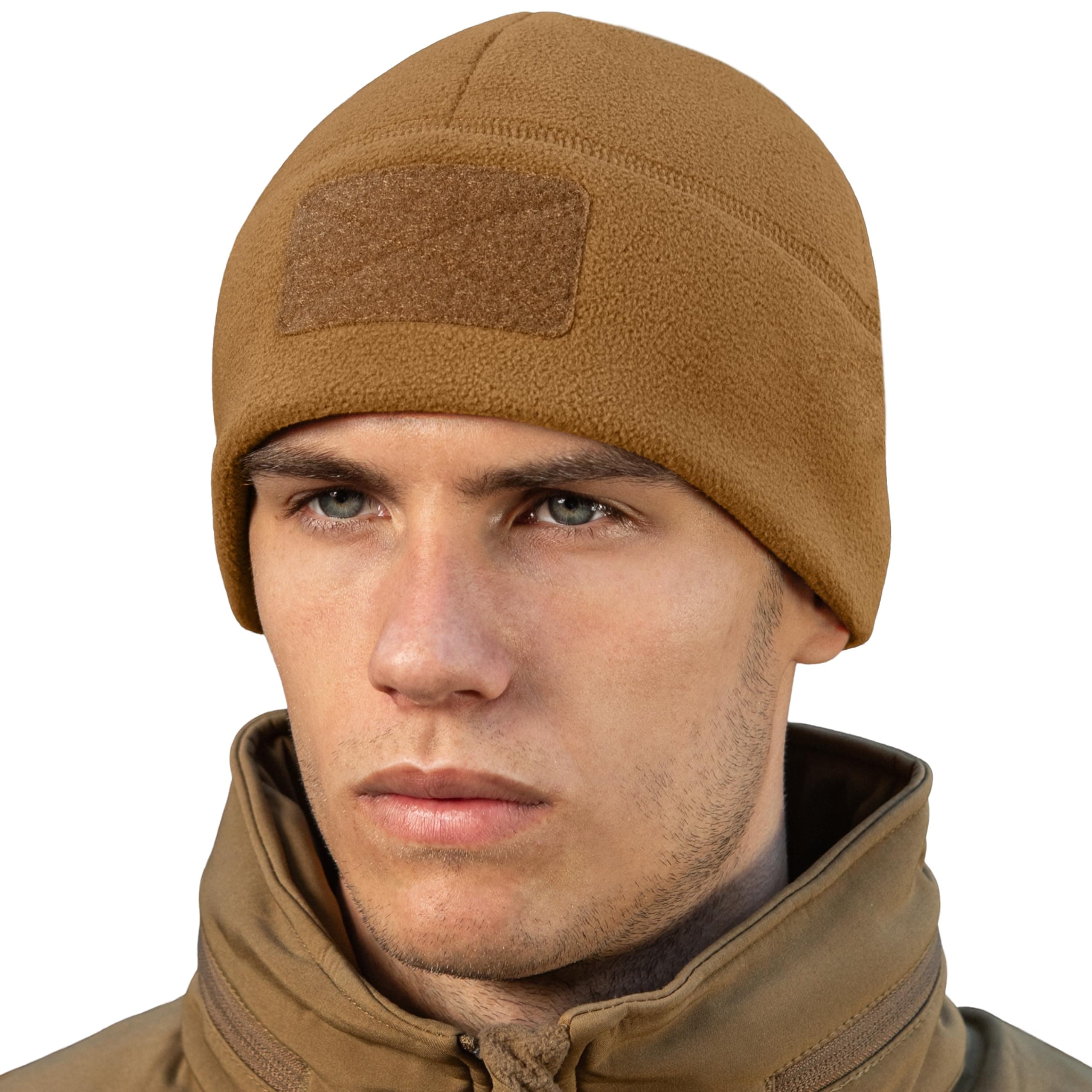 M-TacTactical Beanie Fleece Watch Cap - Winter Hat Elite - Patch Panel