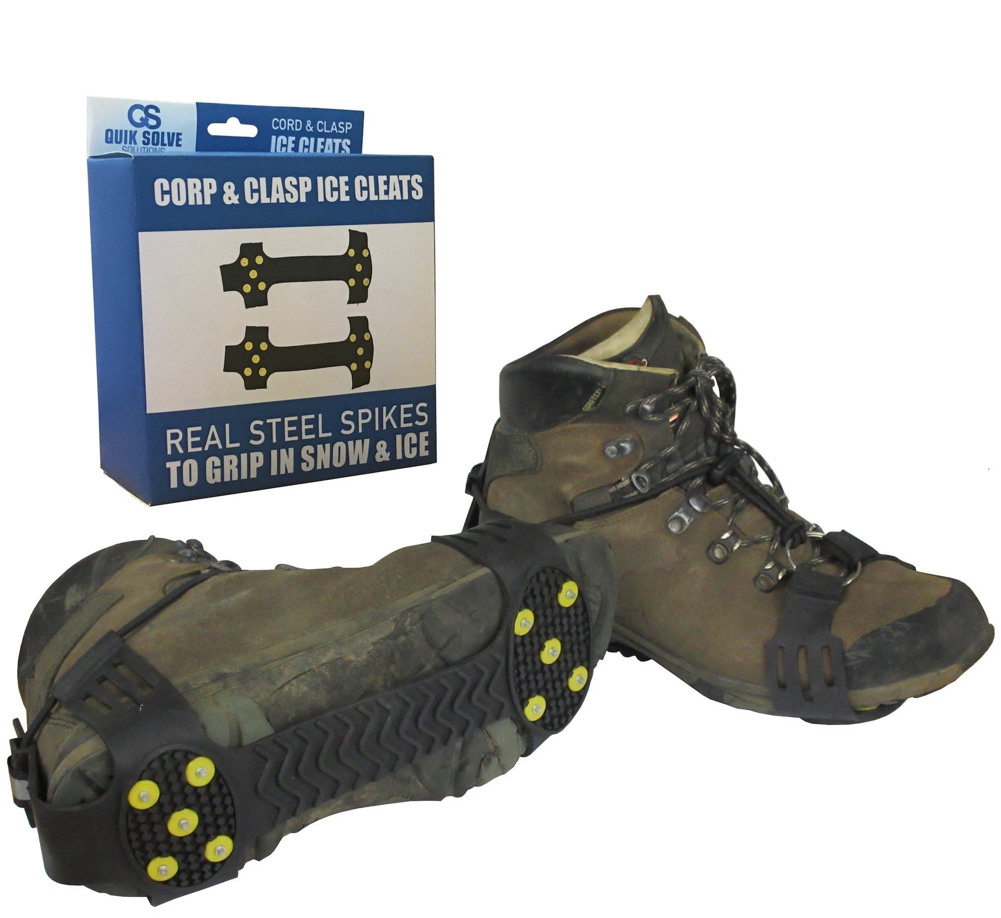 Snow Ice Traction Shoe Boot Cleats - Walking Grip Spikes