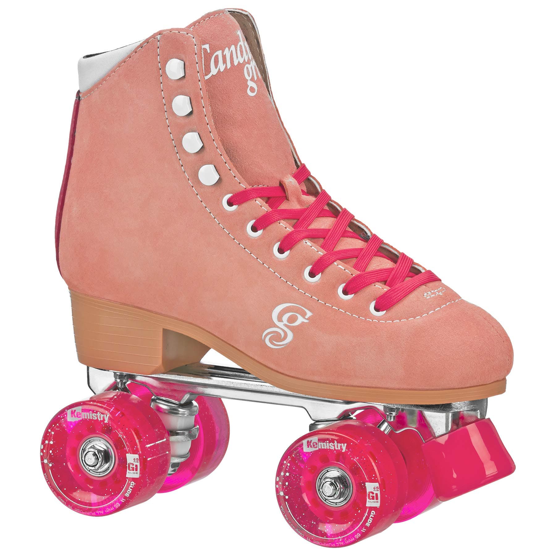 Candi GRL Carlin Quad Roller Skates Peach/Pink Size 08