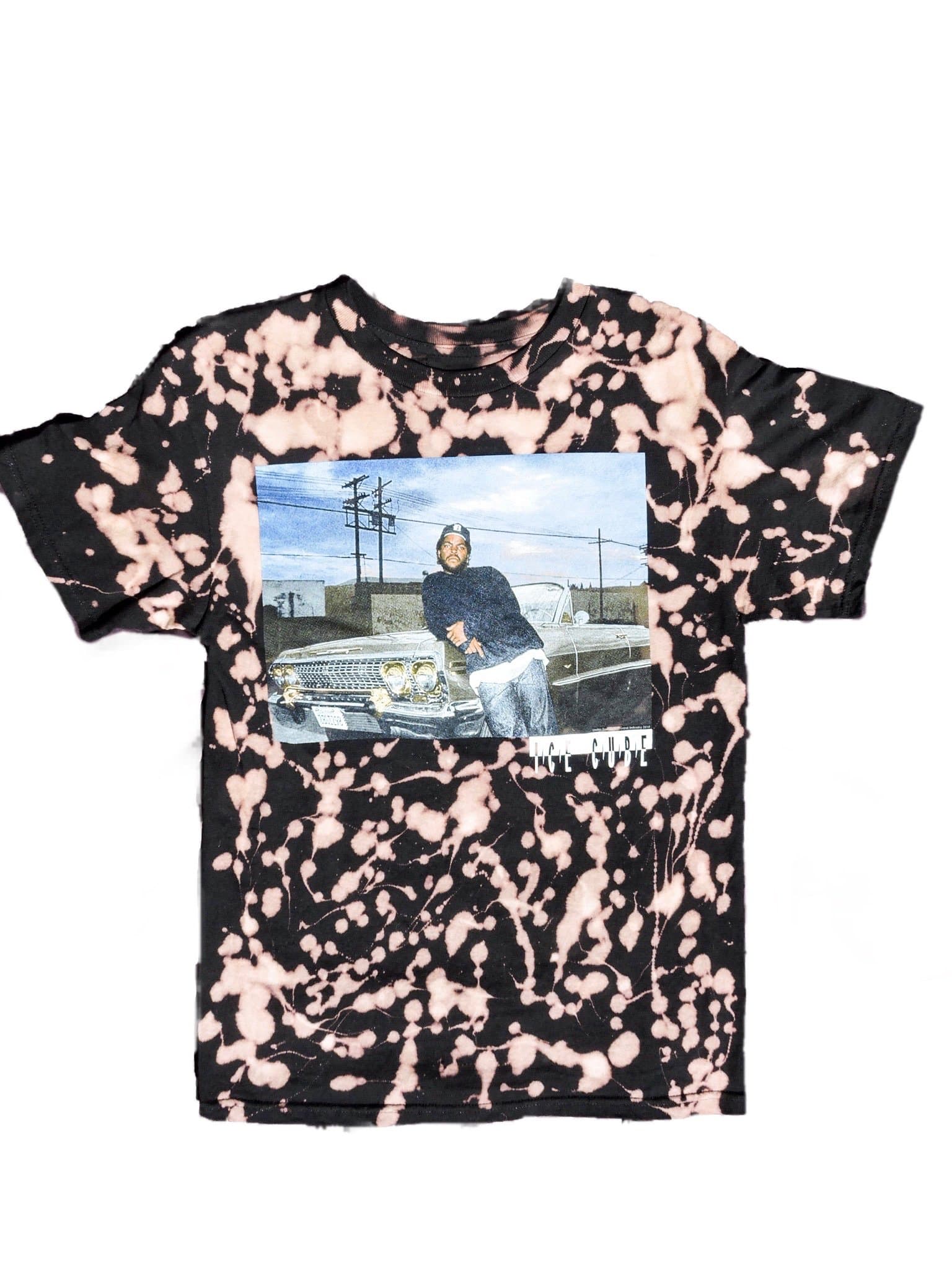 HandBleached Vintage Inspired Ice Cube Hip Hop Band Tee