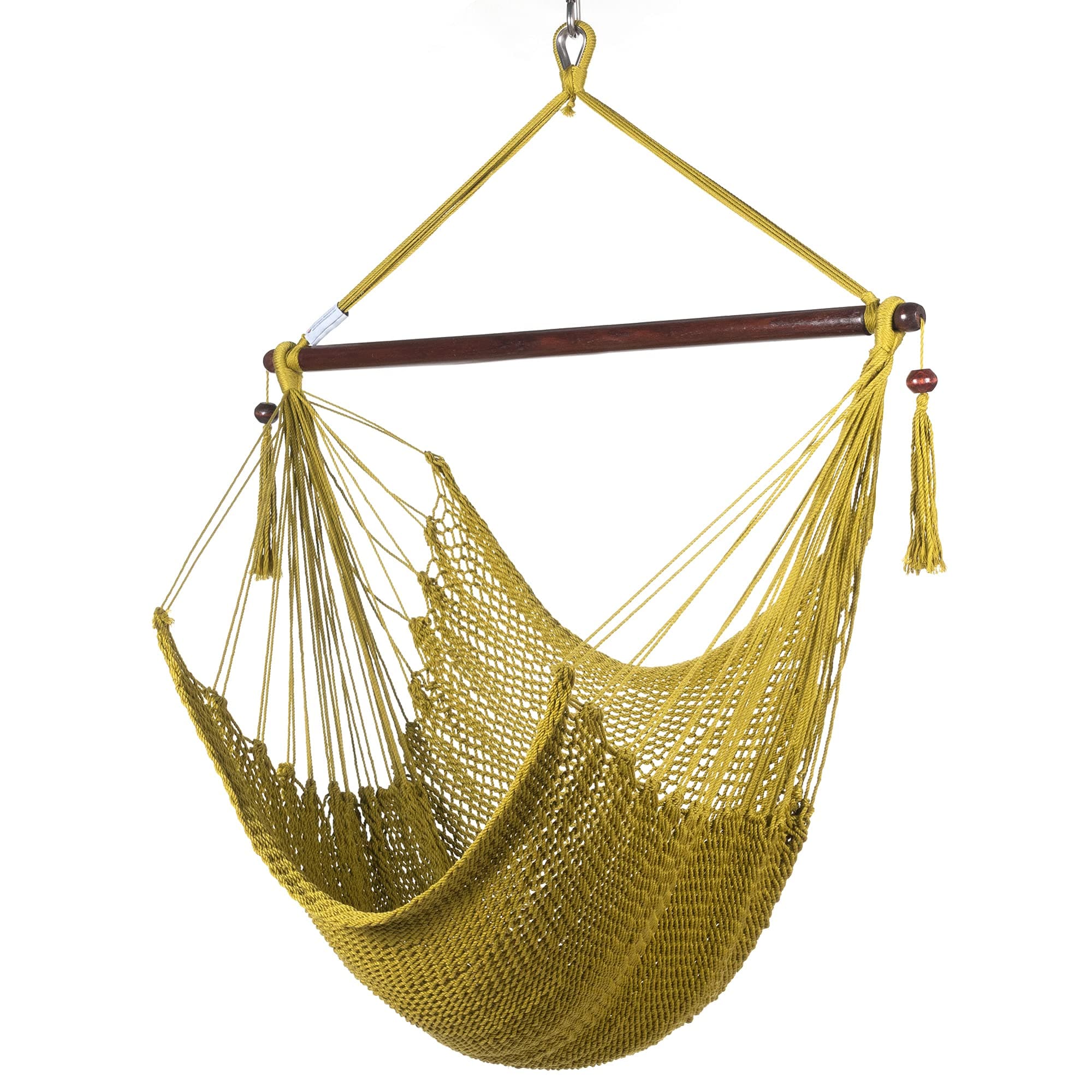 Caribbean Hammock Chair with Footrest - 40 inch - Soft-Spun Polyester - (Olive)