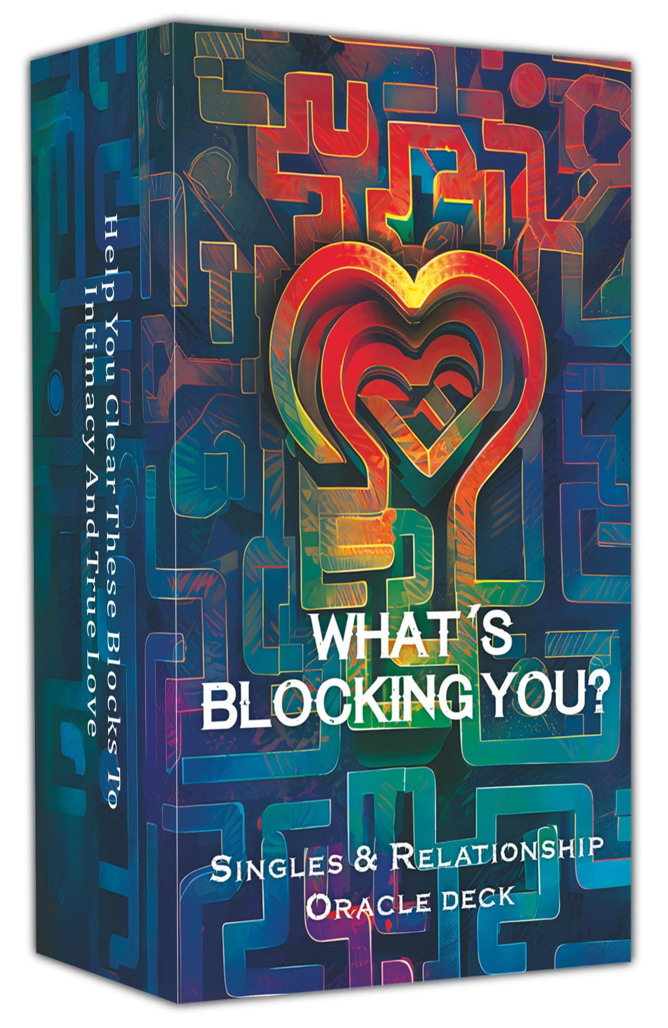 DPEHAKMK What's Blocking You? Love Oracle Cards, Singles Relationship Oracle Deck for Beginners, Uncover Emotional Barriers, Gain Clarity in Love Relationships,Romance, Twin Flame,Soulmate