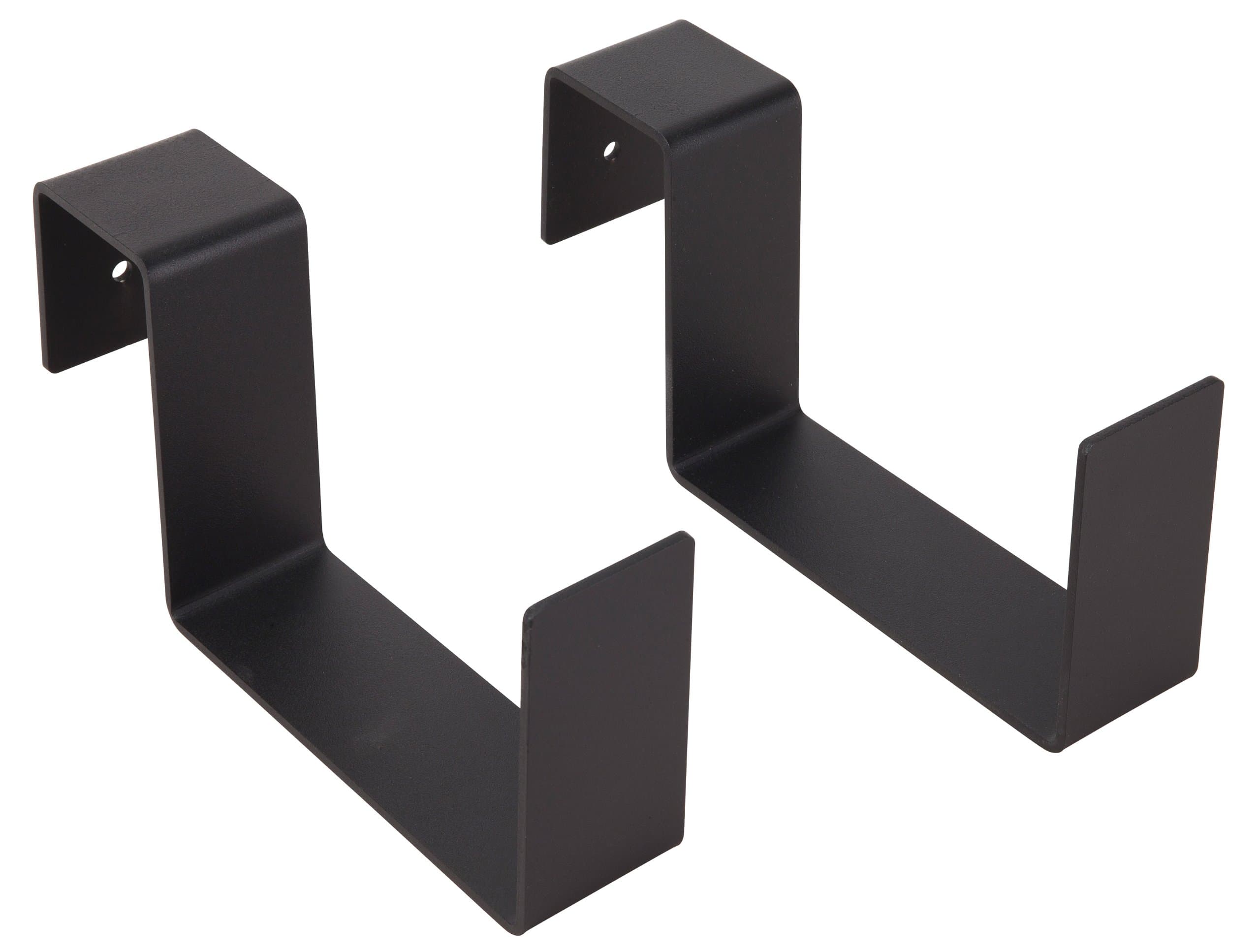 23FBB-2 Aluminum Flower Box Holders Pair, Black