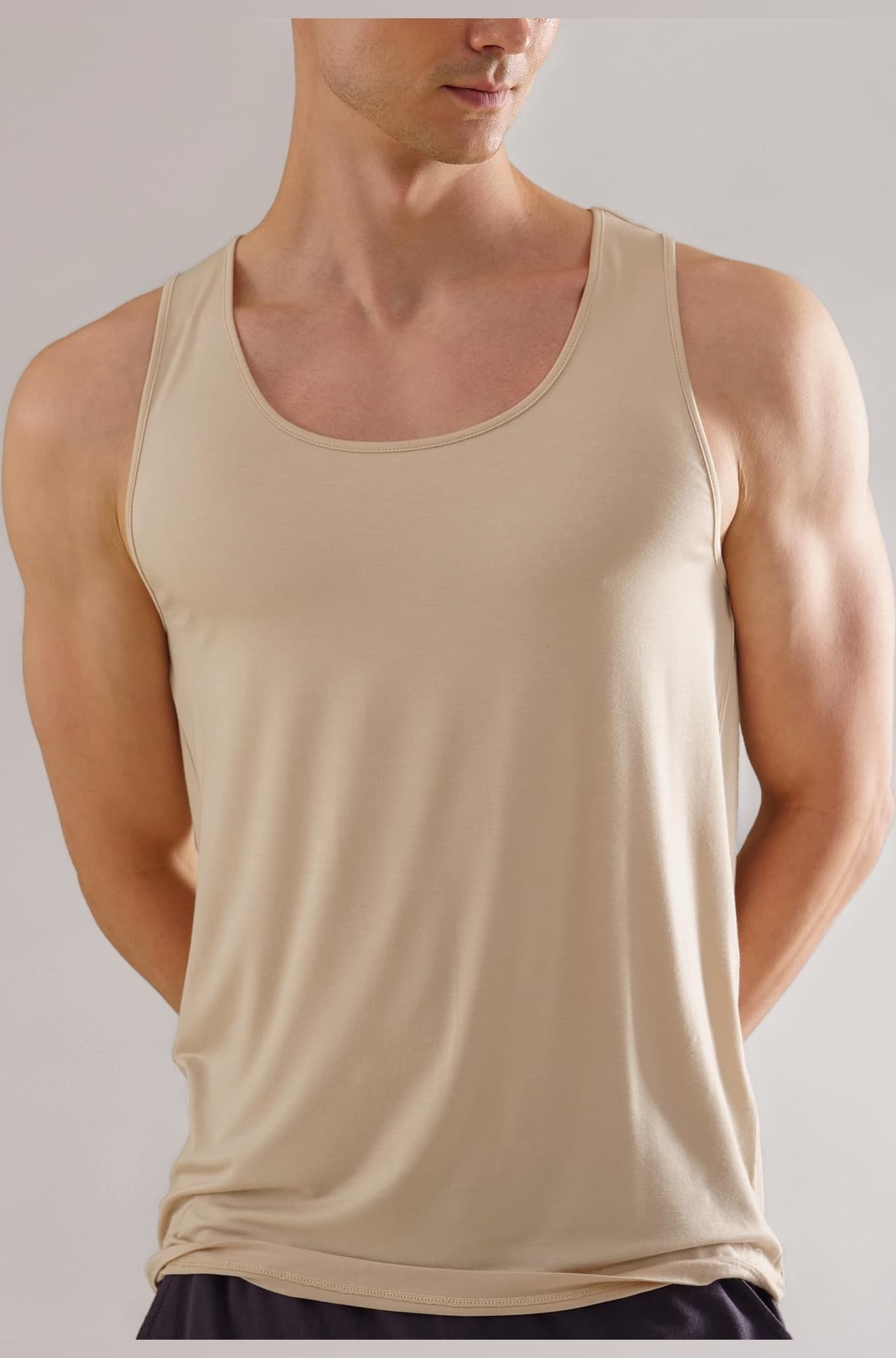 Neo-Skin Round Neck Vest, Anti-Bacterial, Thermoregulating, Bamboo Spandex Shape Retaining Baniyan for Man, Soft and Sustainable Inner for Men
