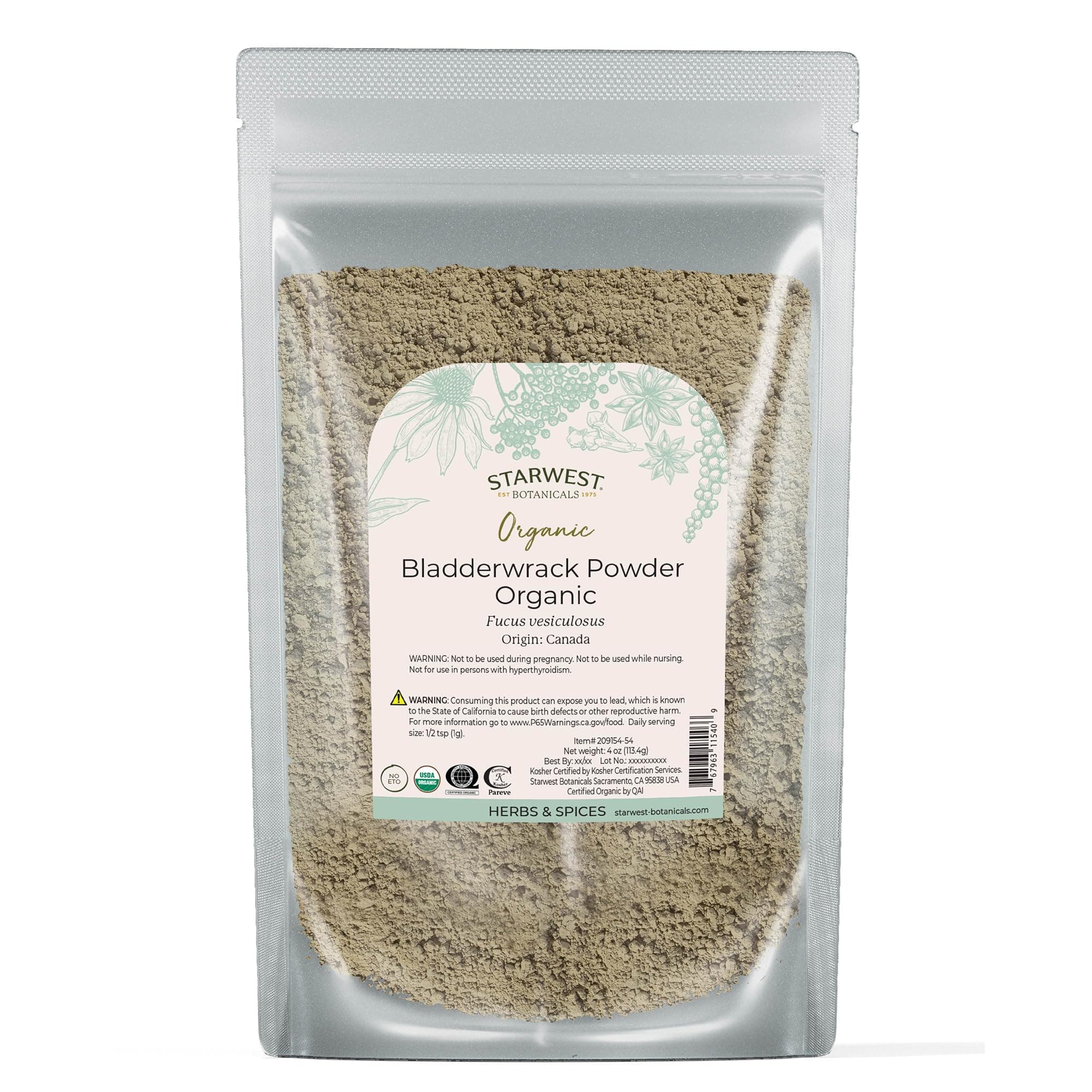 Starwest Botanicals Organic Bladderwrack Powder