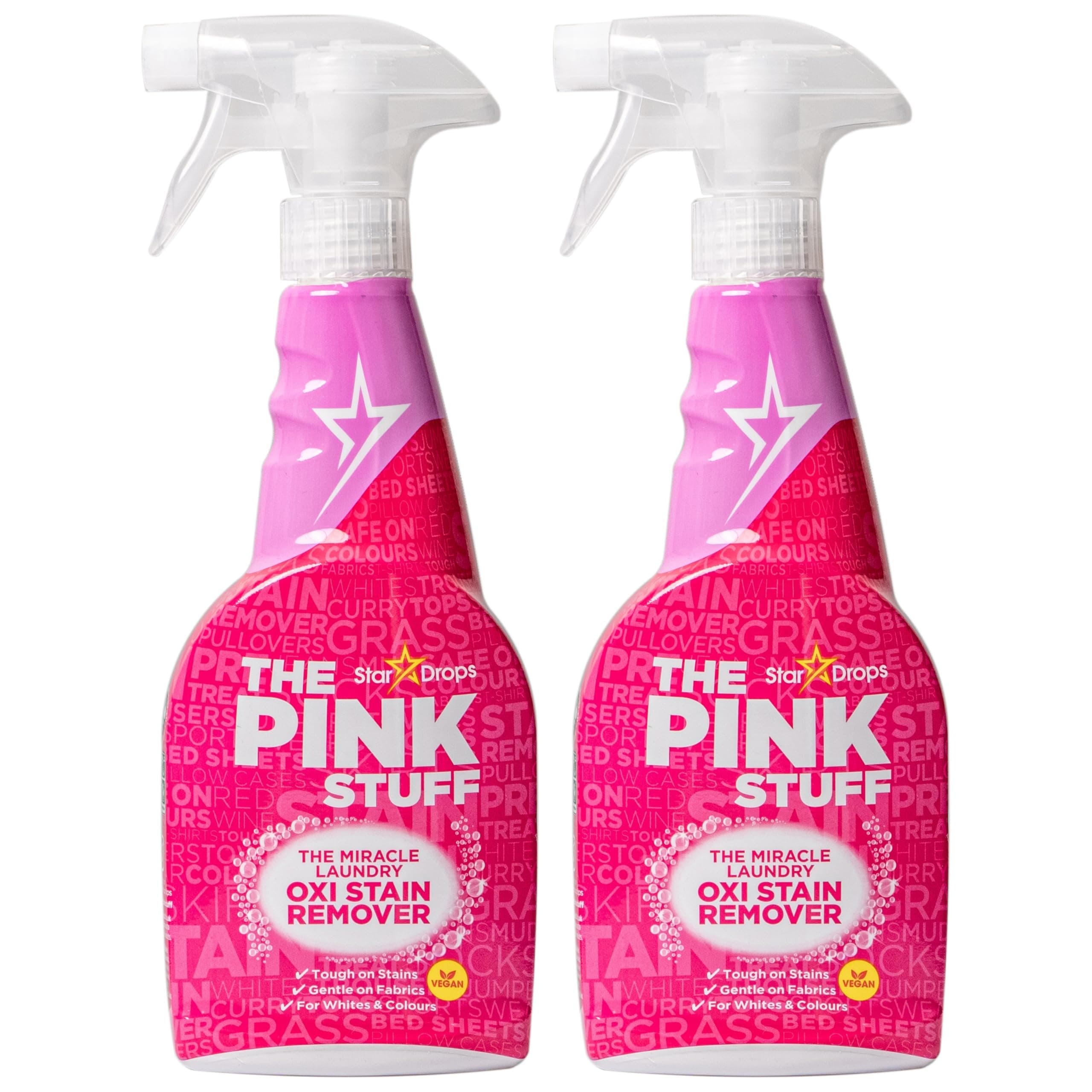 The Pink Stuff - The Miracle Laundry Oxi Stain Remover Spray 2-Pack Bundle (2 Laundry Stain Remover)