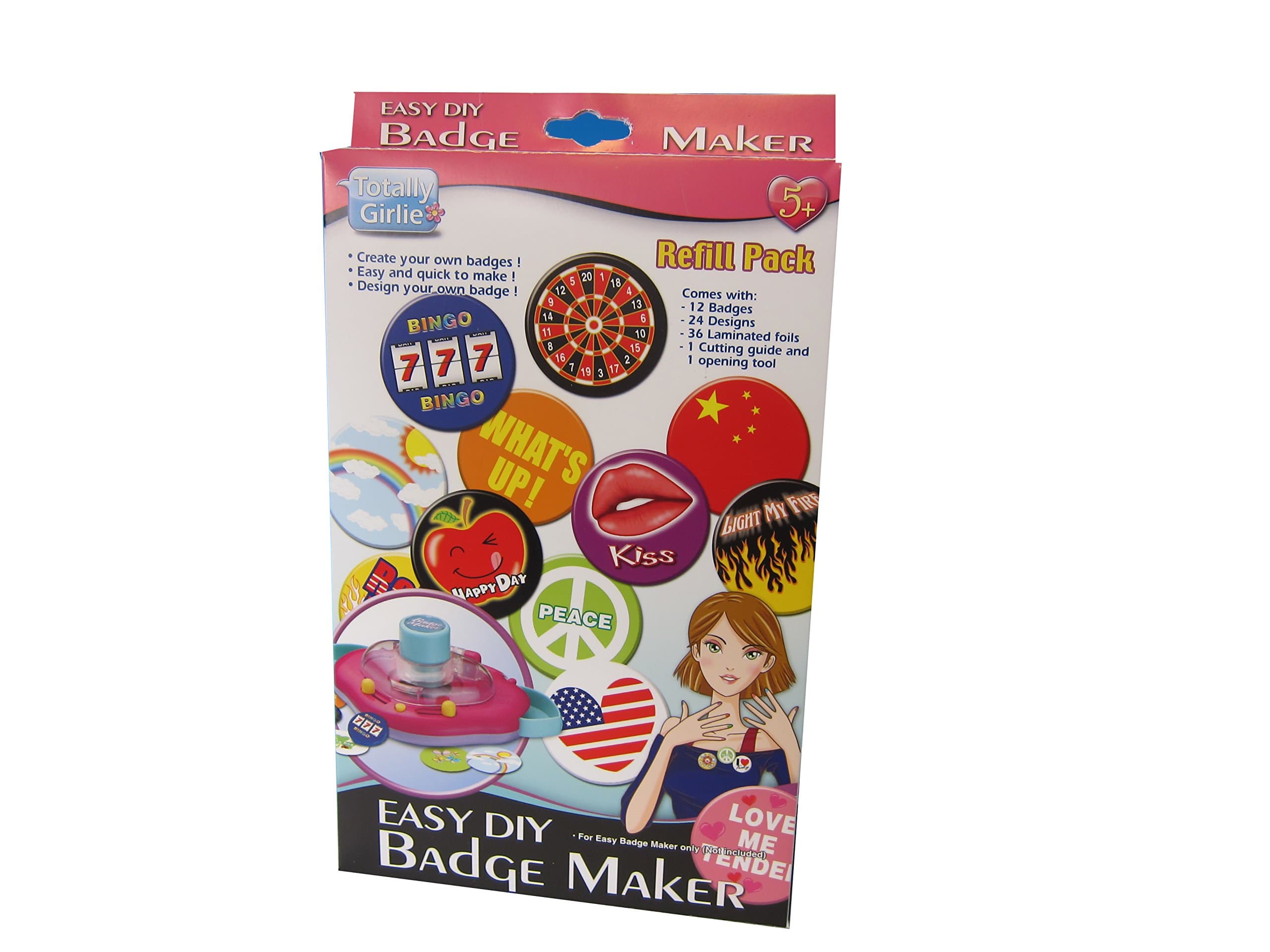 Totally Girlie Badge Maker Refill