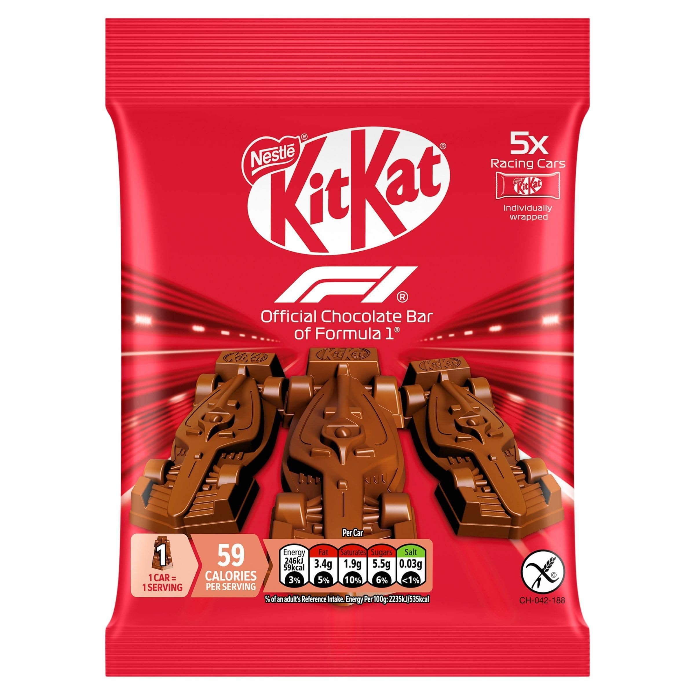 KitKat F1 Chocolate Car Figure 5 Pack Multipack 55g