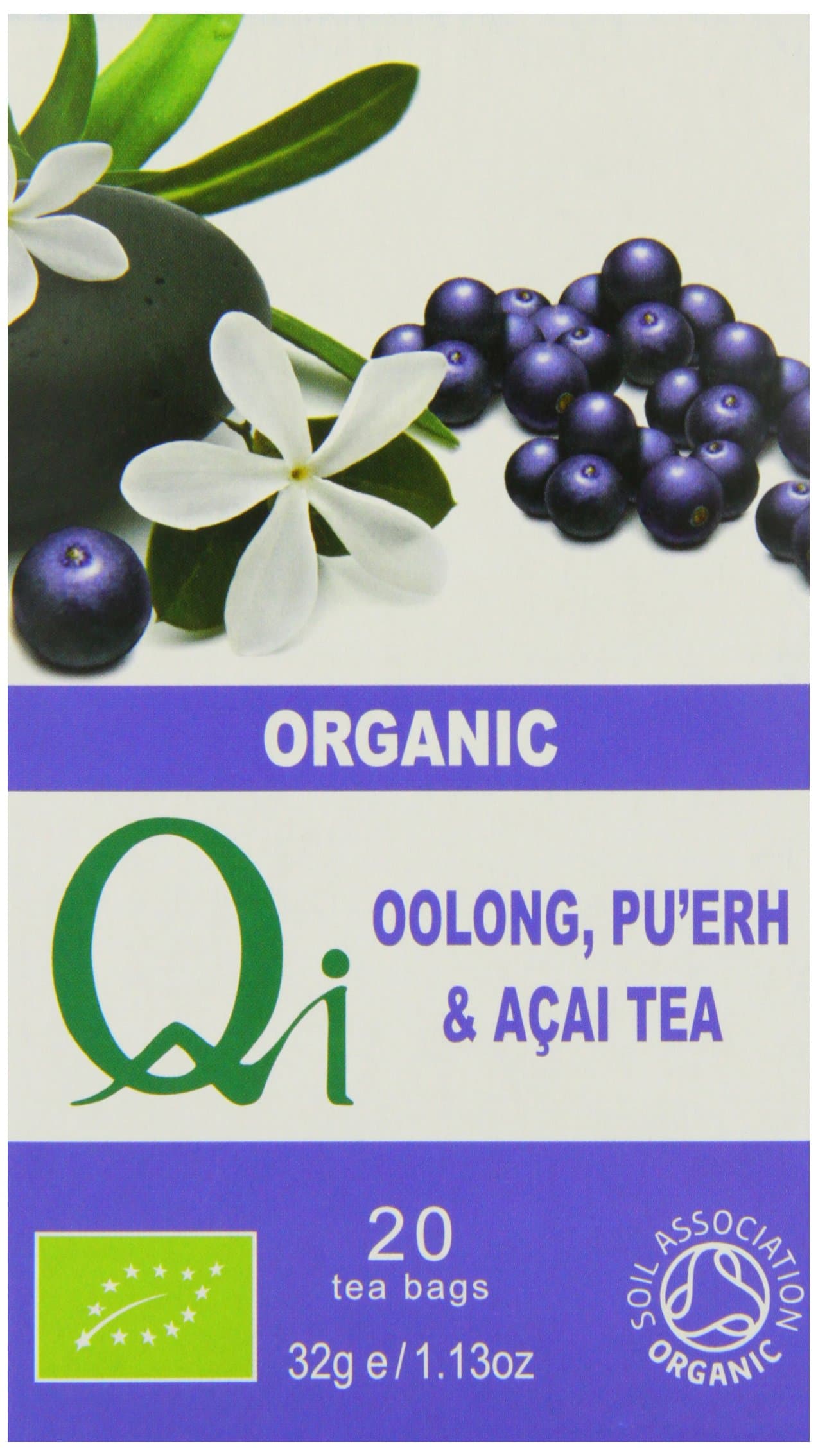 Qi Organic Acai Berry Oolong Tea 20 Teabags (Pack of 6, Total 120 Teabags)