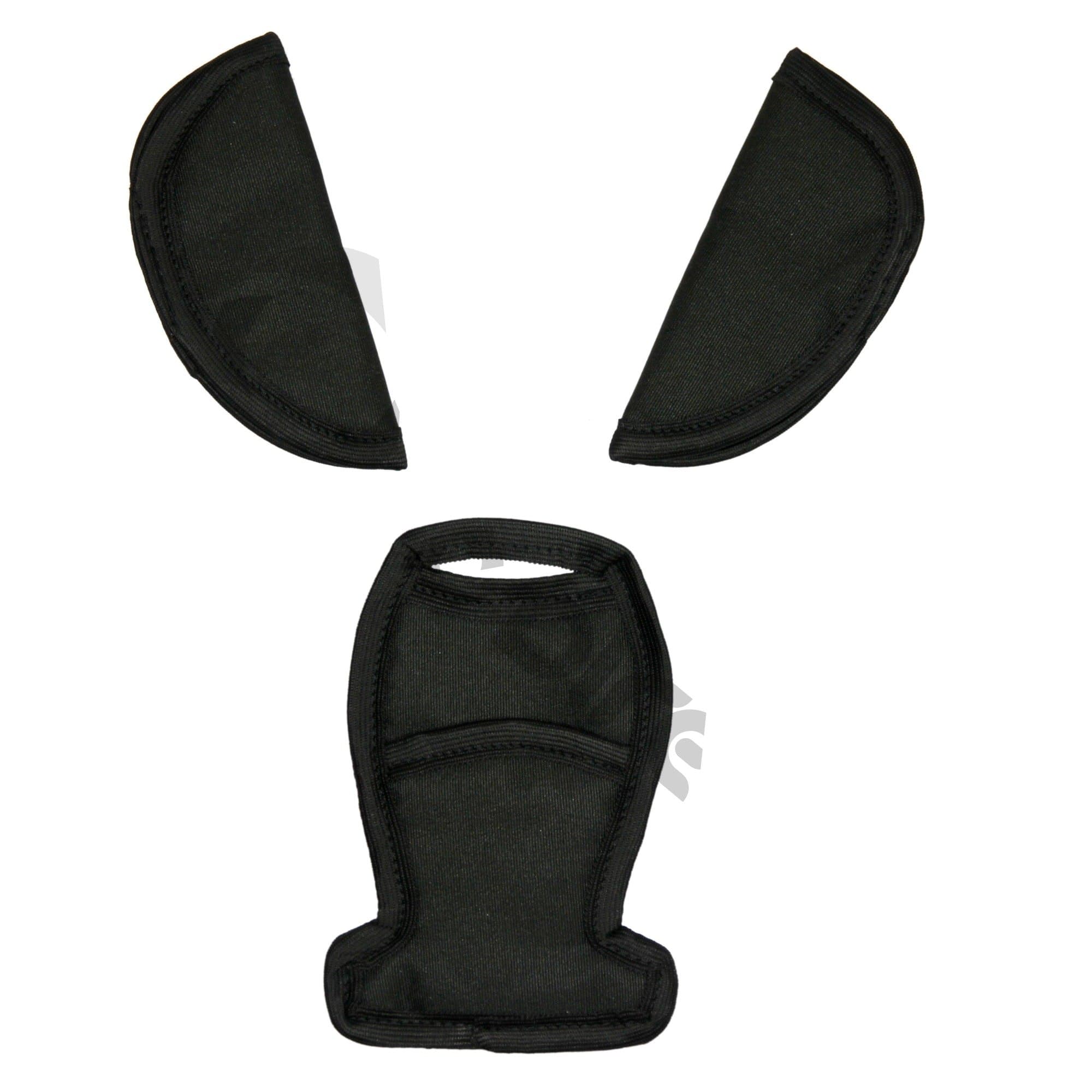 Belts Pads Shoulder Strap and Crotch Cover Universal fits Most car seat & Maxi COSI (Black)