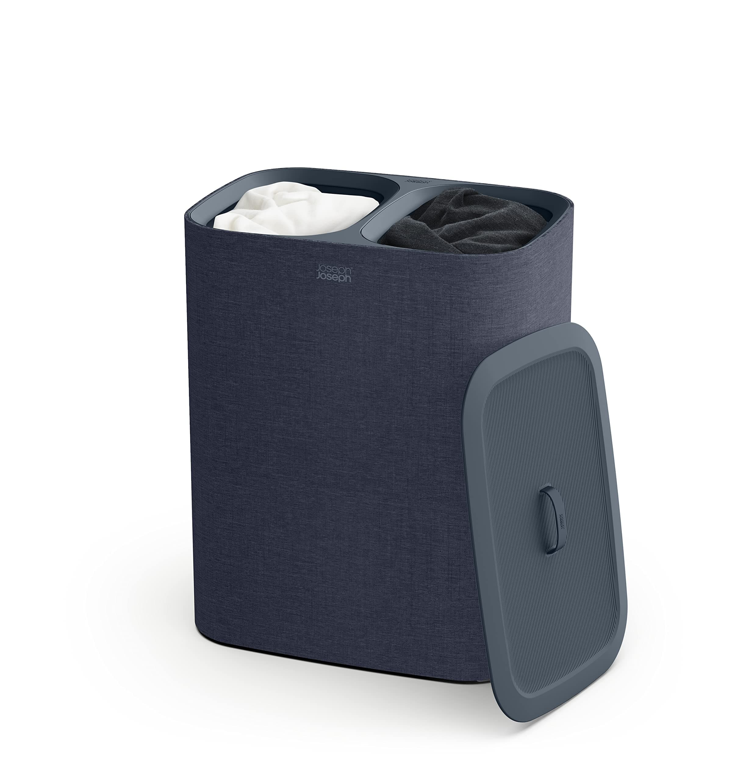 Tota 90-litre Laundry Hamper Separation Basket with Lid - Black