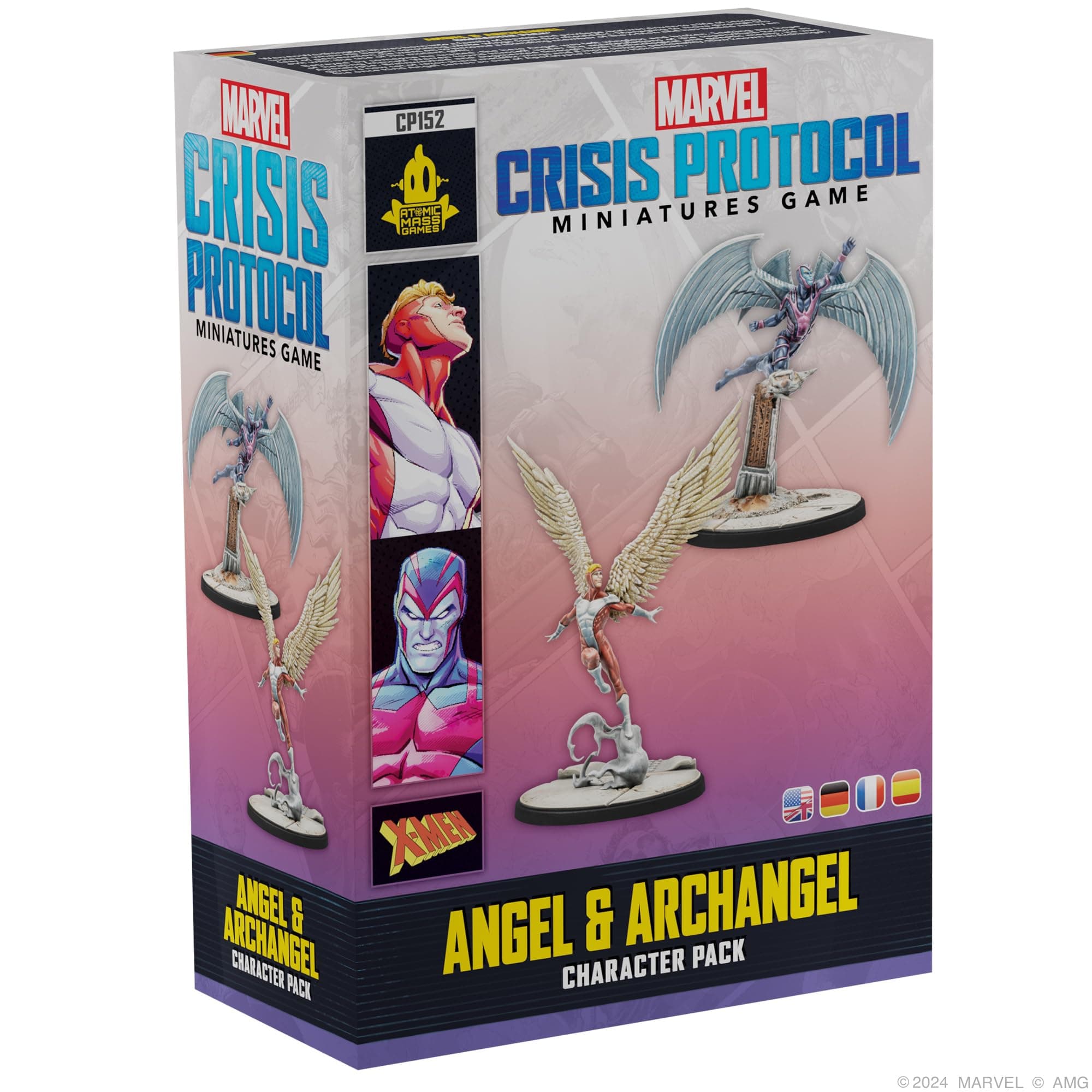 ATOMIC MASS GAMES | Marvel Crisis Protocol: Angel & Archangel | Miniatures Board Game | Ages 14+ | 2 Players | 60+ Minutes Playing Time