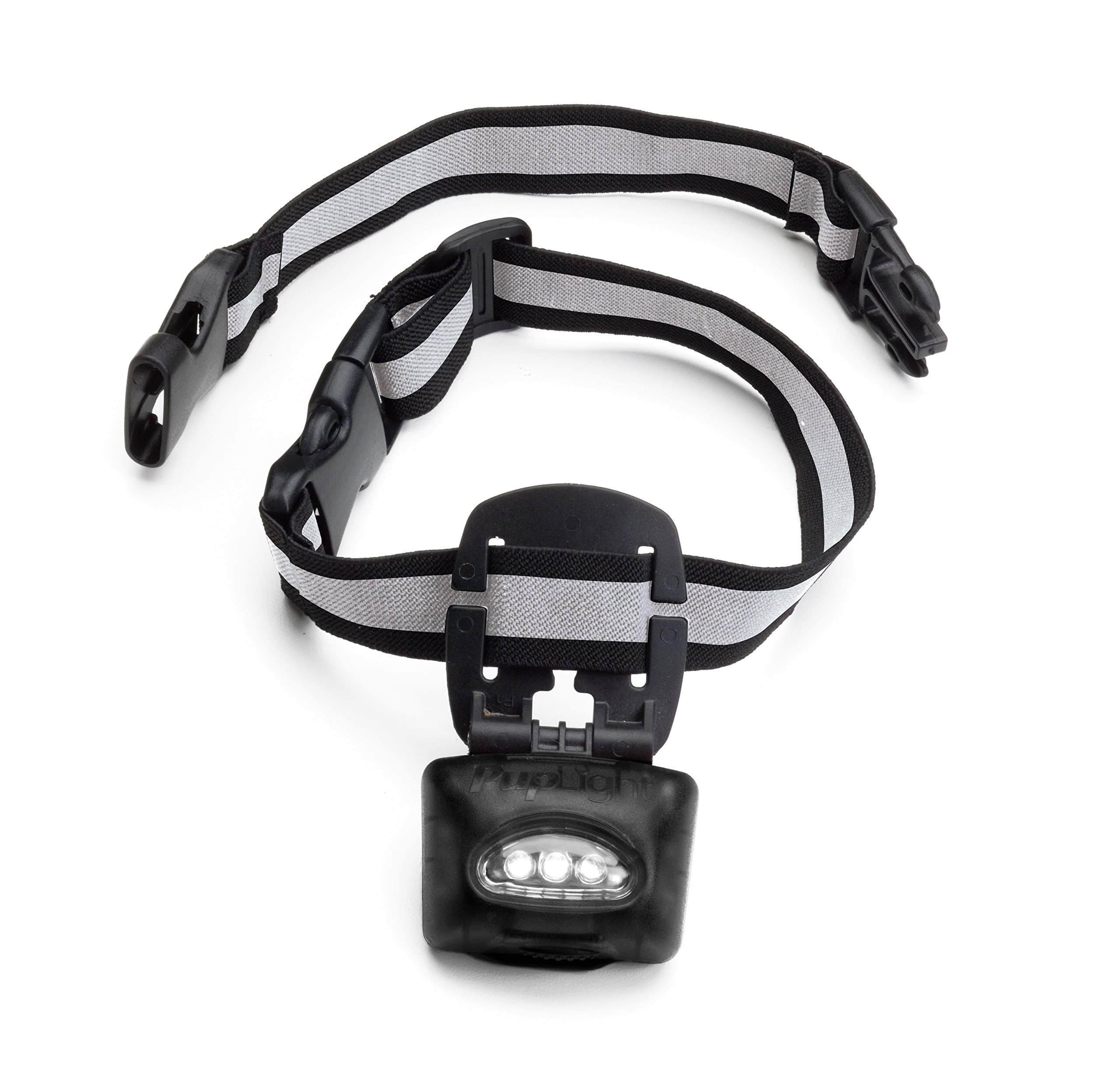 PupLight2 Twice as Bright with Reflective Dog Safety Collar, Black