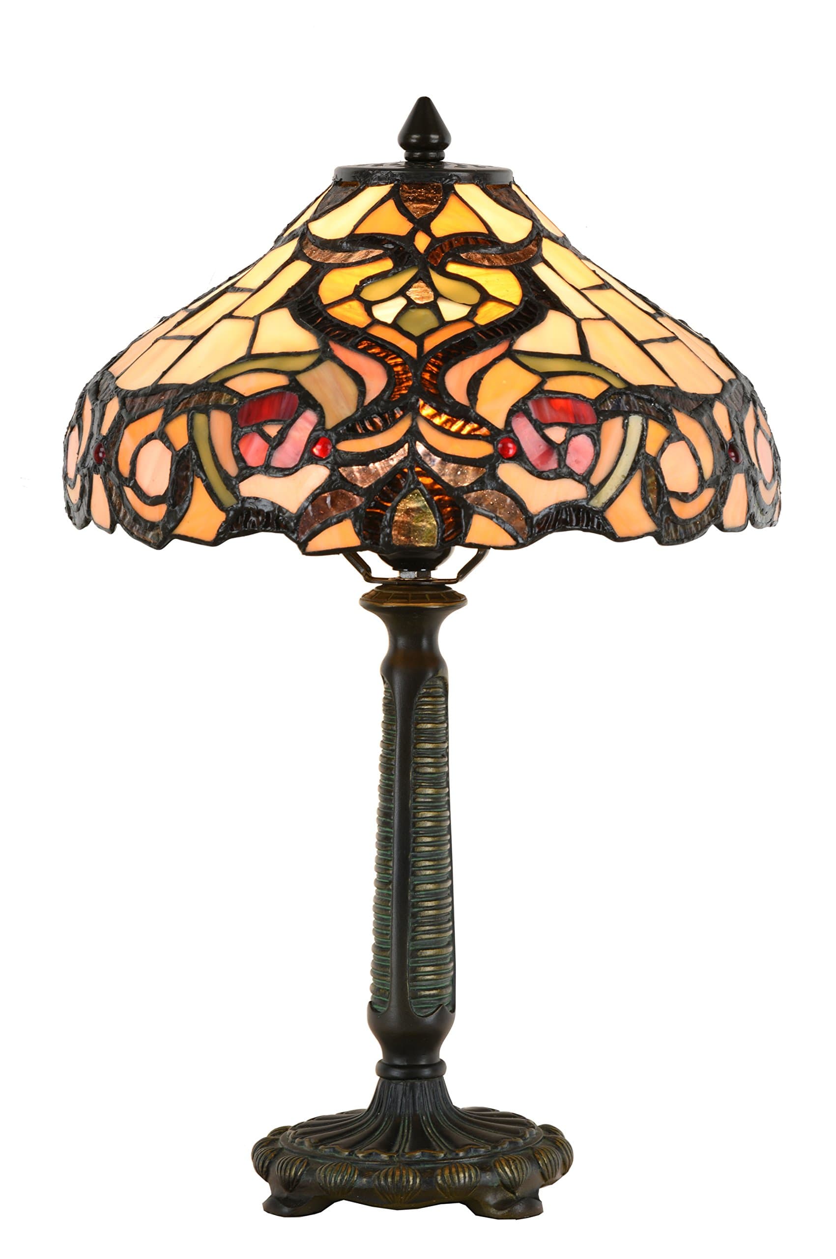 Zhimei Tiffany Table Lamp, Metal