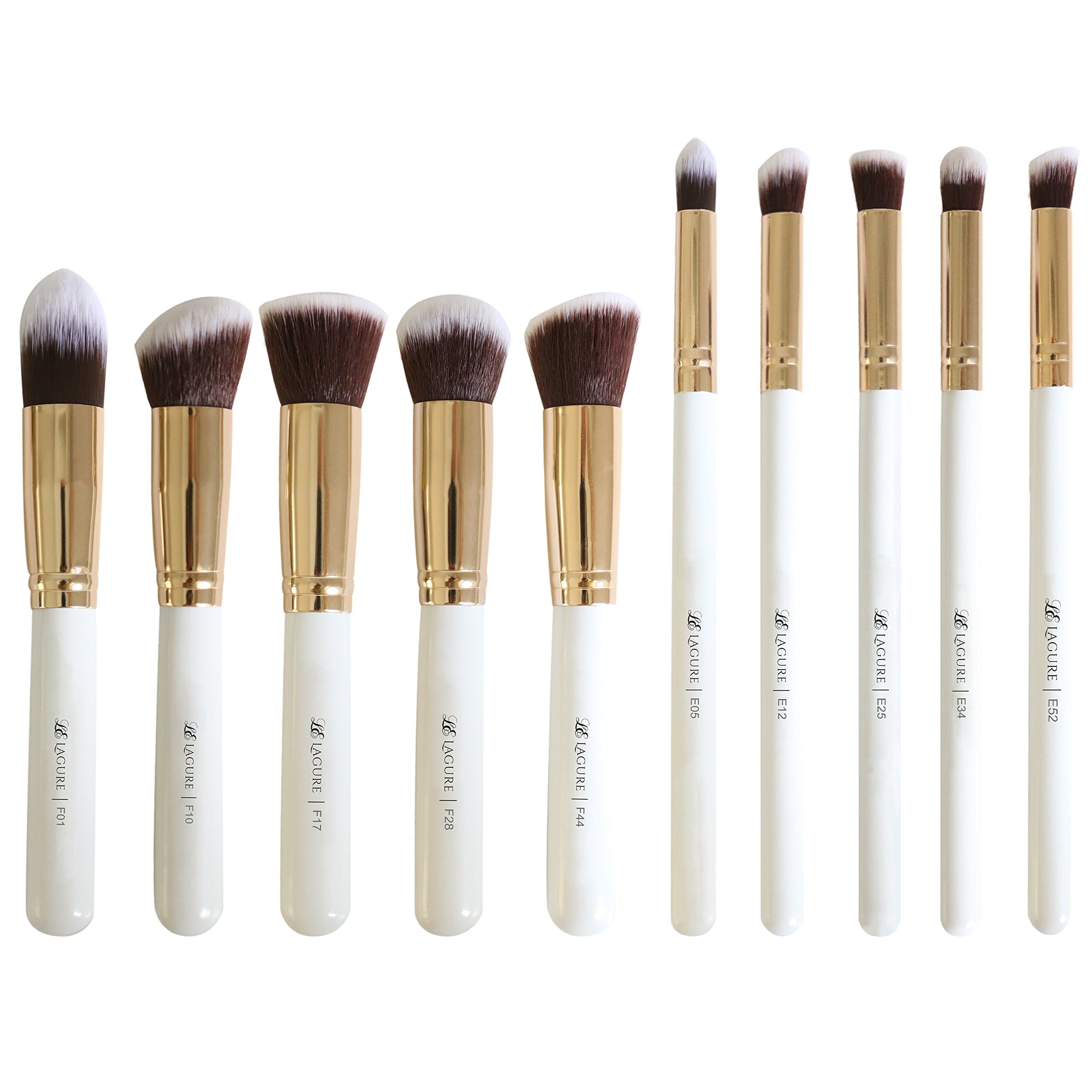 Premium Kabuki Makeup Brush Set - The Perfect Makeup Brushes for Your Eyeshadow, Contour Kit, Blush, Foundation, Concealer, Face Powder - Includes Cosmetic Brush Guide
