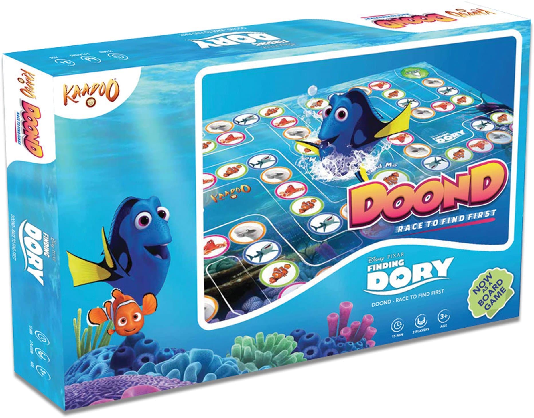 Disney Doond - Finding Dory Board Game for Kids Age 3+ Years - Ultimate Board Game for Kids & Families Who Love Disney Pixar - Made in India - Multicolor