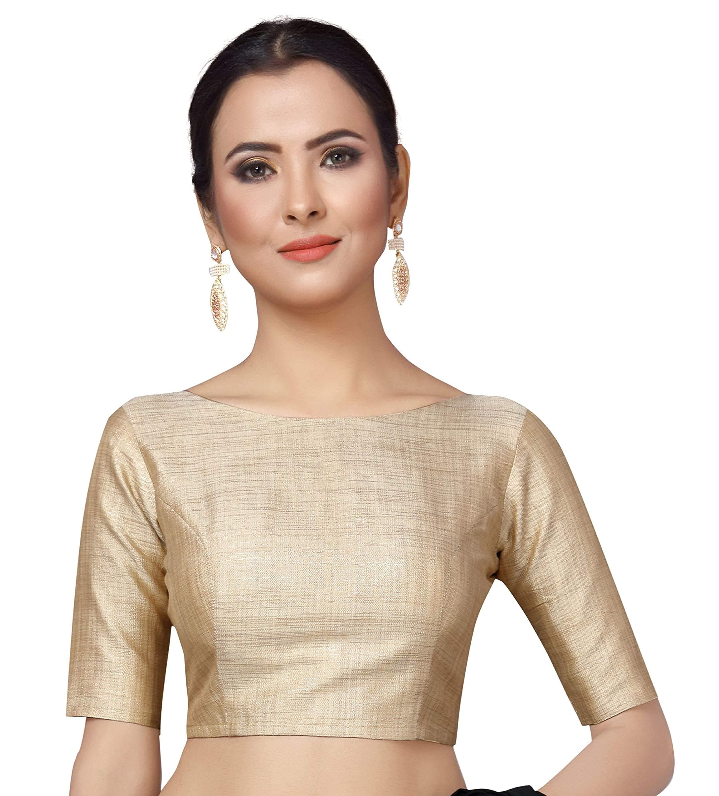 Women Polyester Elbow length sleeves Blouse