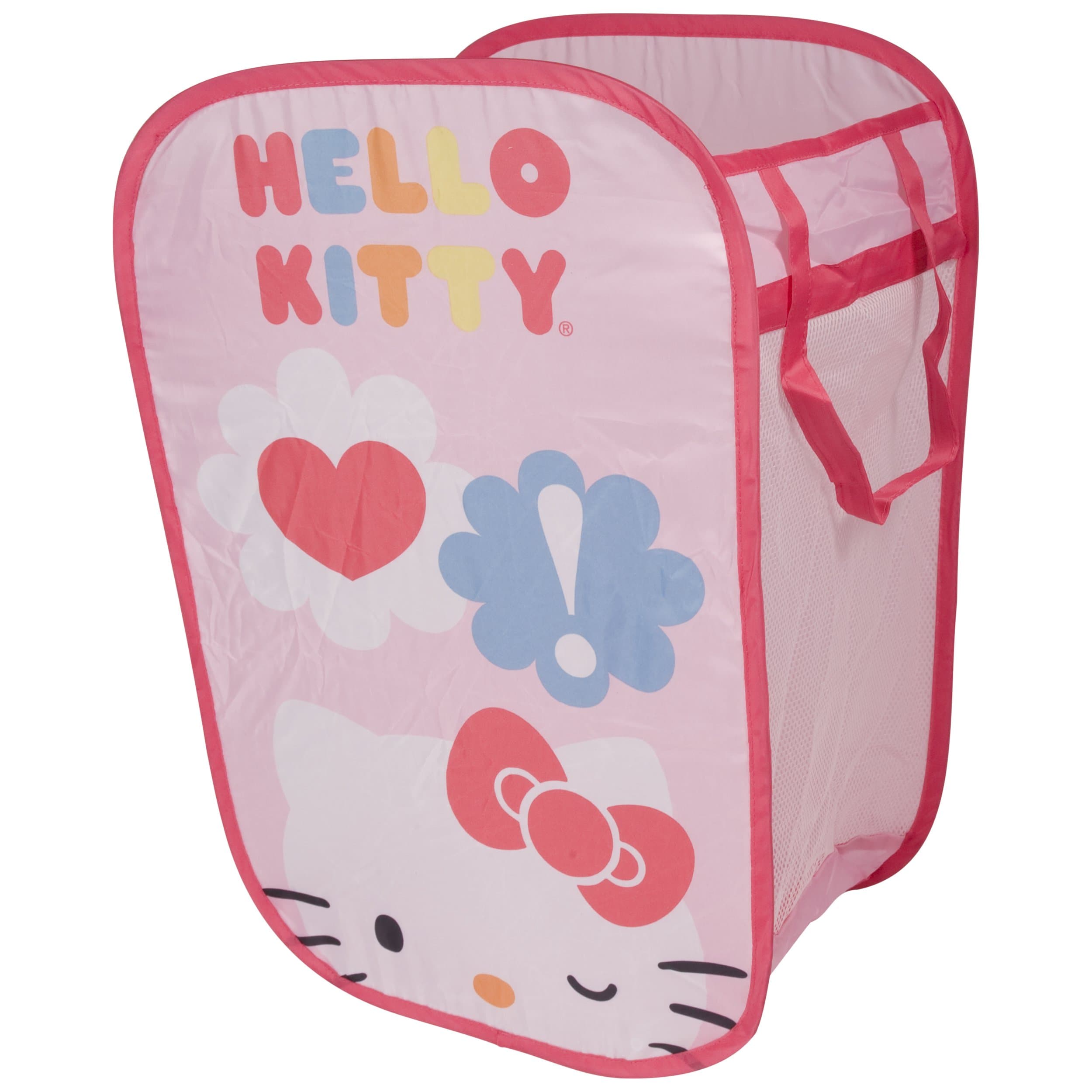 Hello Kitty Pop Open Laundry Hamper And Toy Storage Bin – Laundry Bag With Handles – Portable Laundry Hamper – Collapsible Hamper – Pink