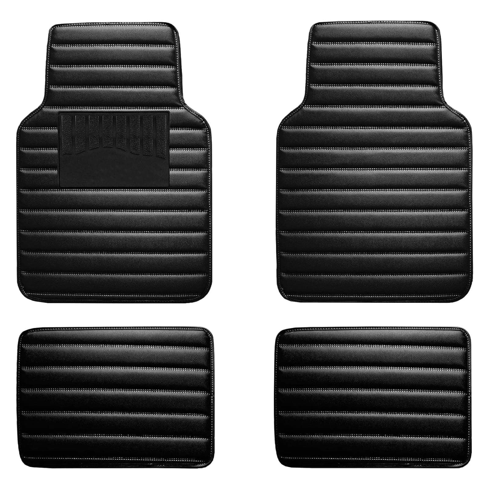 4pcs Custom Leather Car Floor Mats for Jaguar XE 2014-2019, All Weather Waterproof Non-Slip Carpets Liners, Front Rear Row Foot Pads Protection Accessories,B