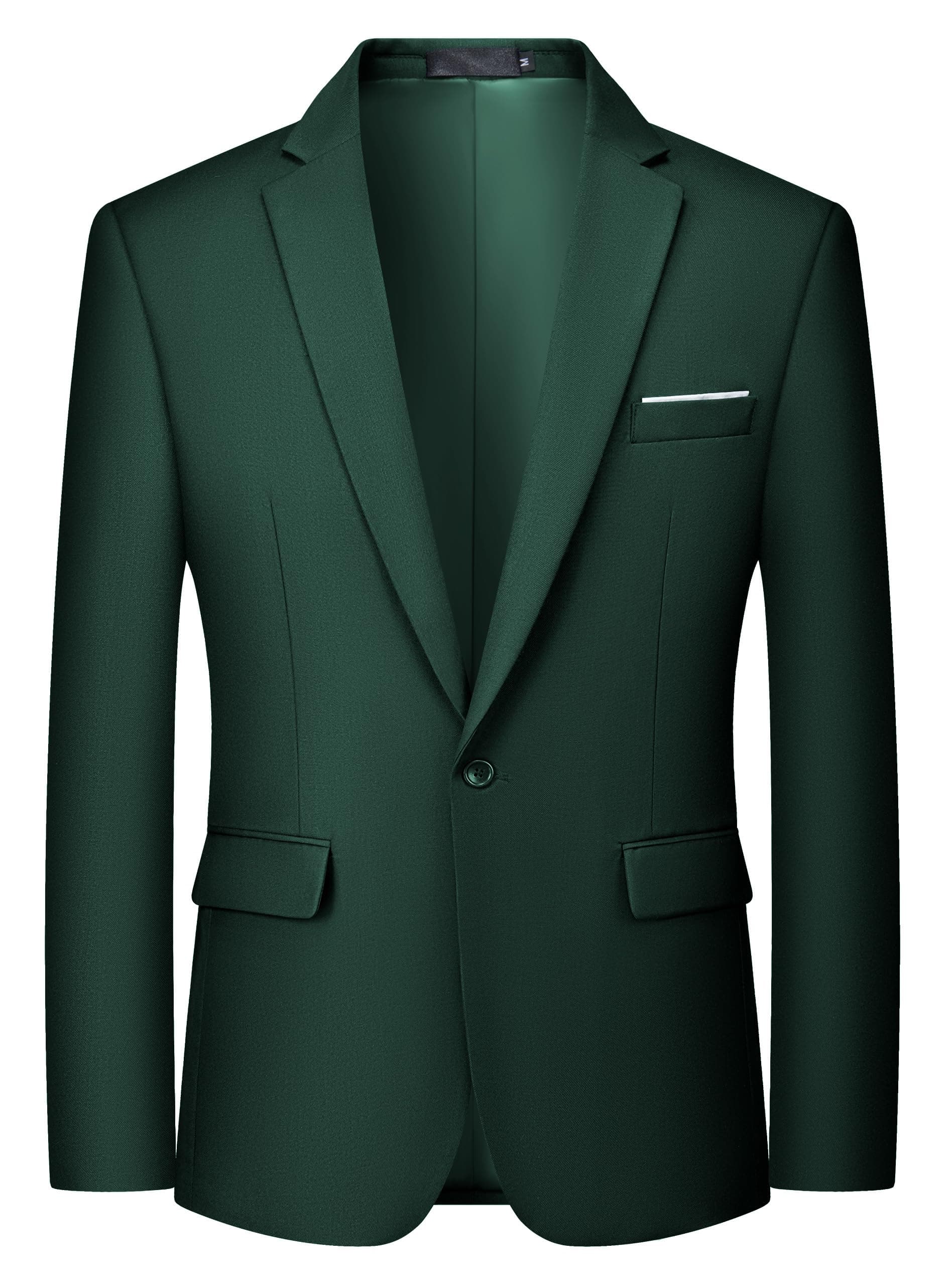 Men's One Button Blazer Casual Solid Color Suit Jacket Slim Fit Lightweight Sport Coats Blazers