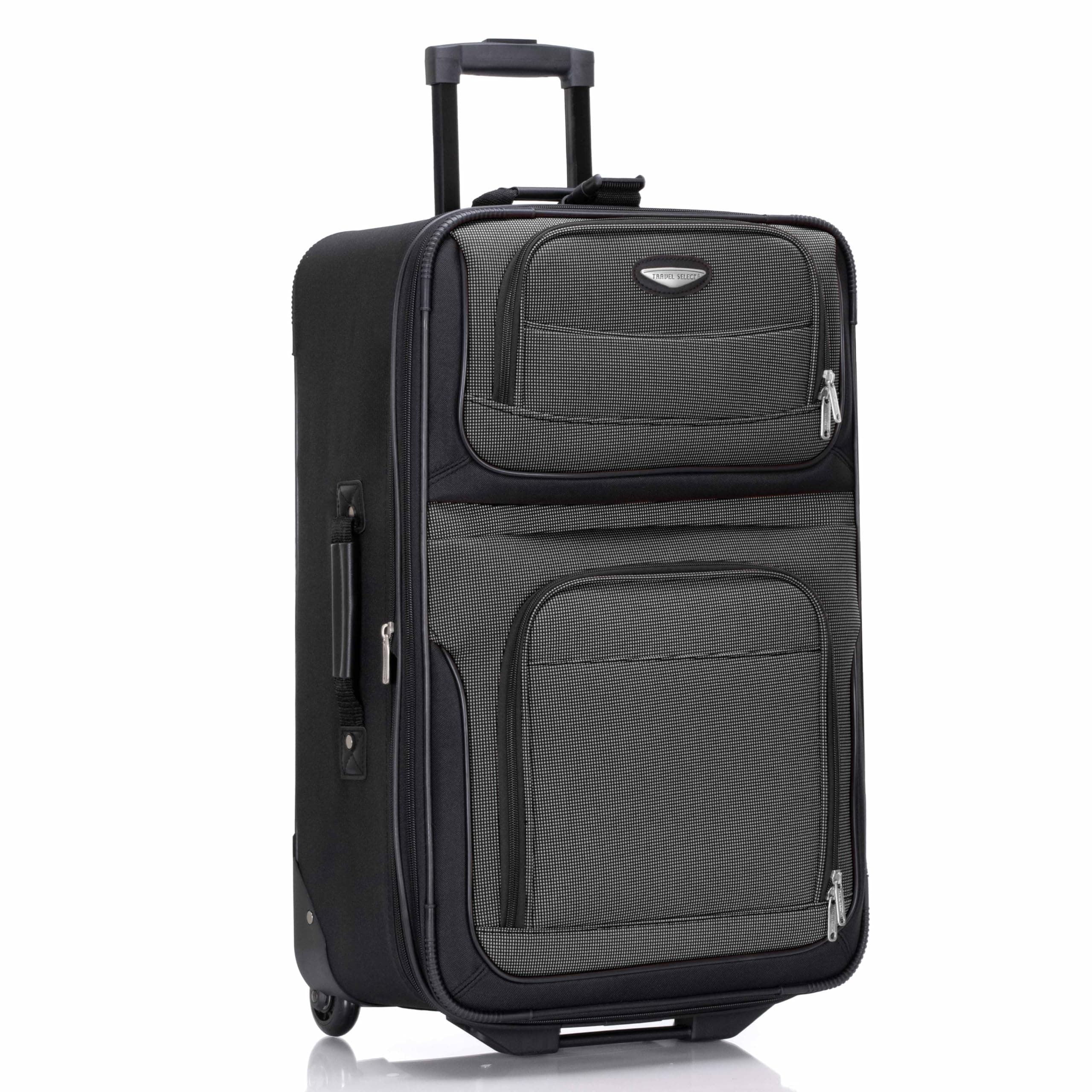 Travel Select Amsterdam Softside Expandable Luggage with Rolling Wheels, Gray, 25-Inch Medium