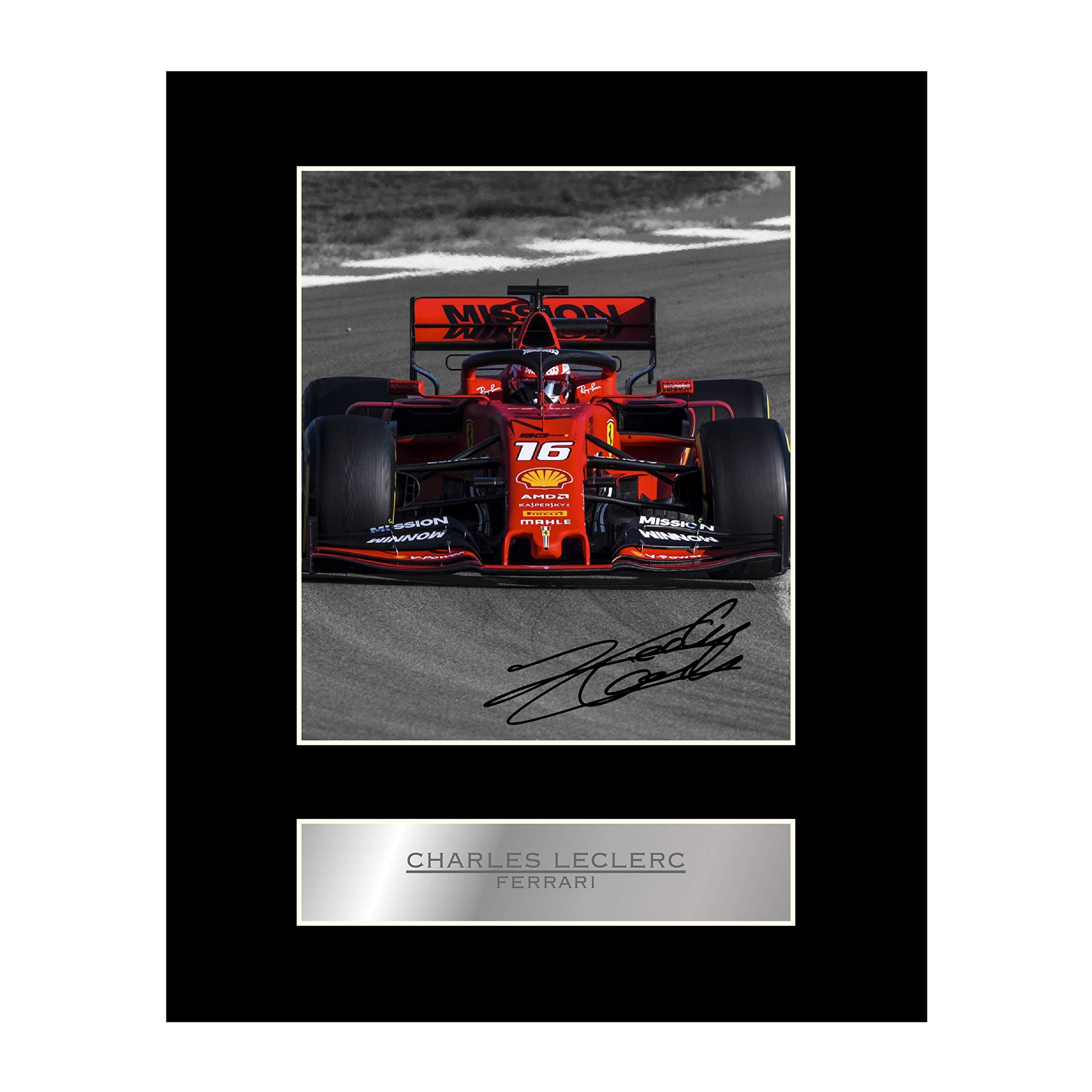 iconic pics Charles Leclerc Signed Mounted Photo Display Formula One F1#5 Autographed Gift Picture Print