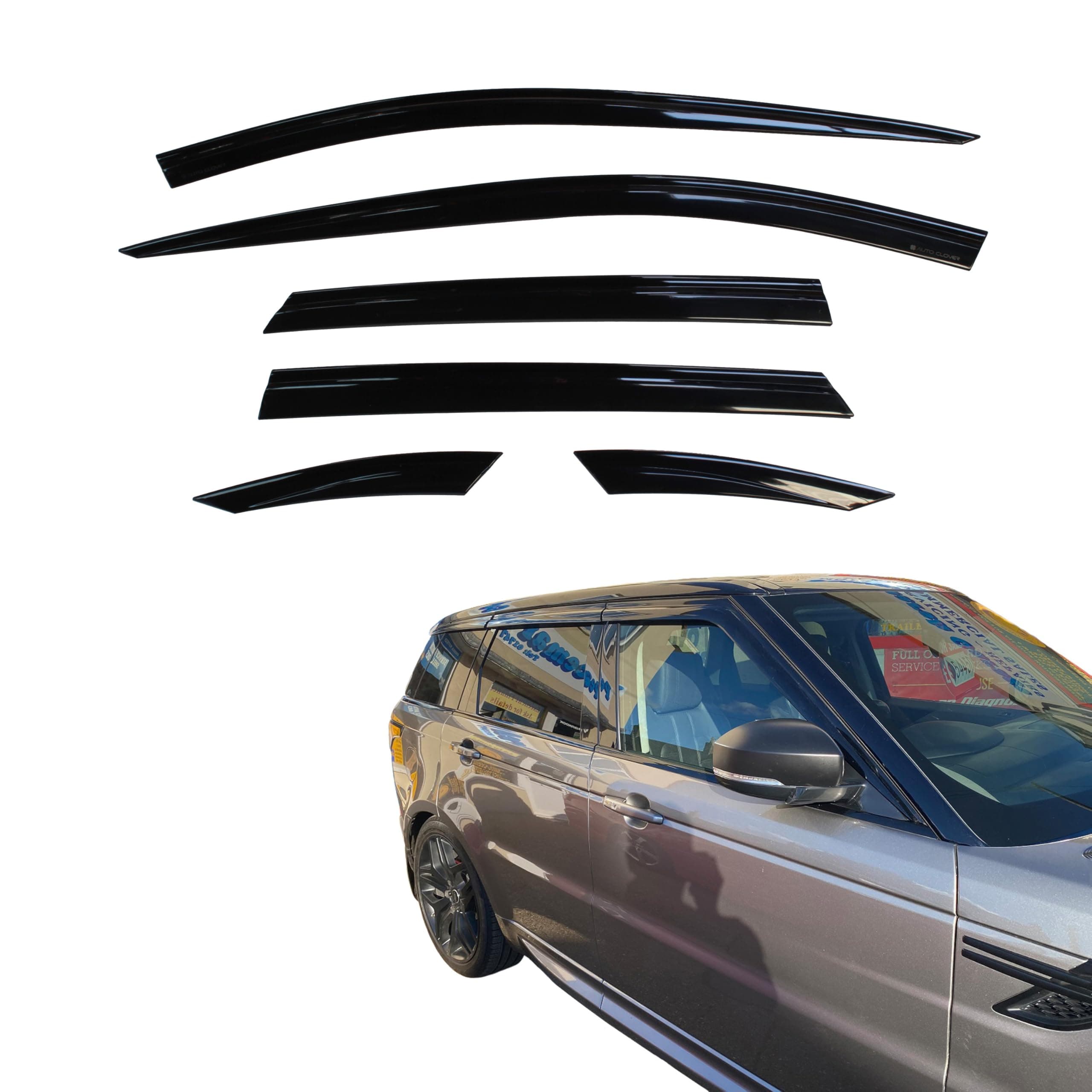 AUTO CLOVER Wind Deflectors Set for Range Rover Sport 2013-2022 (6 pieces)