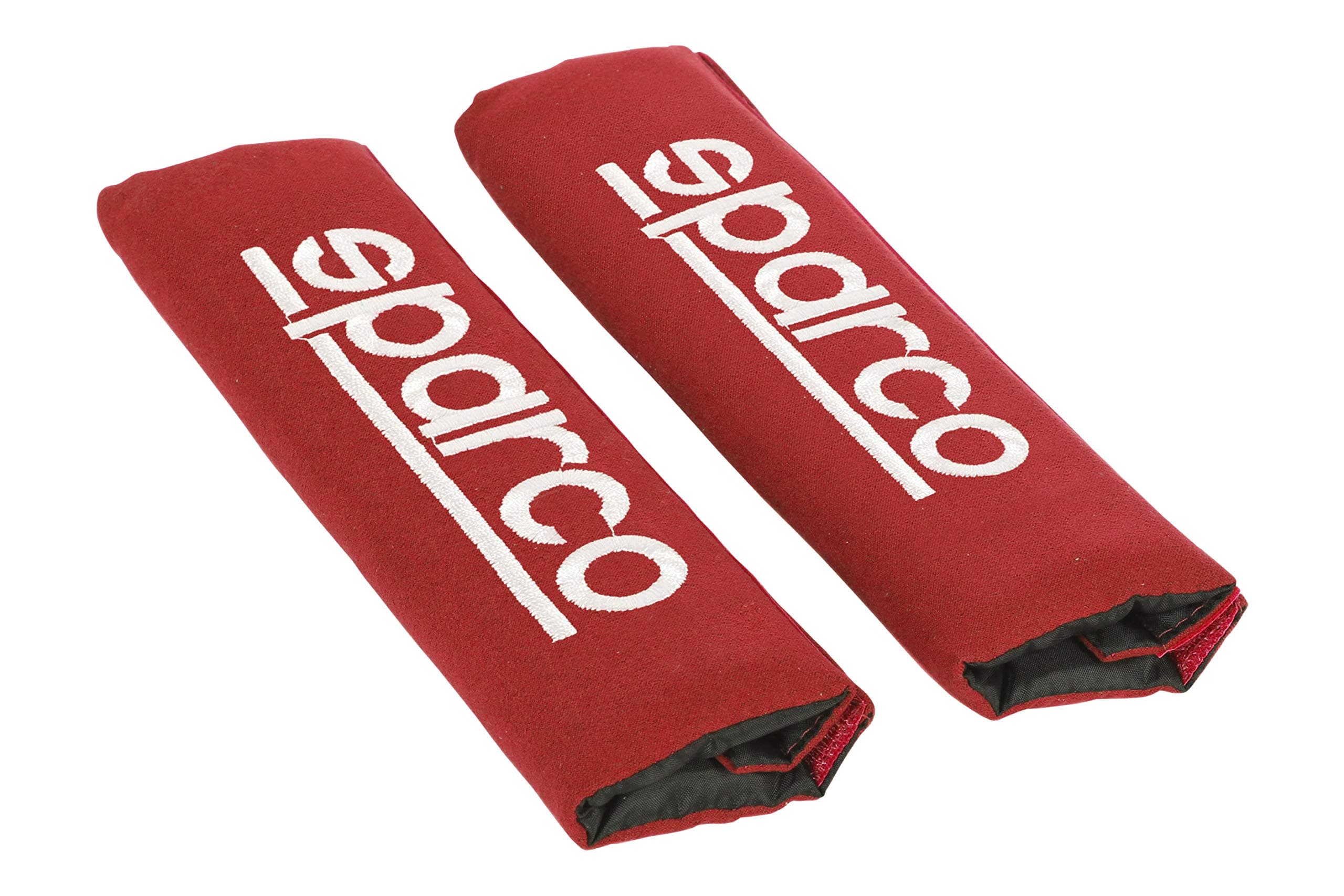 Sparco SPC1204RD Seat Belt Padding Protector Car Travel, 2 Units, Rosso, Red