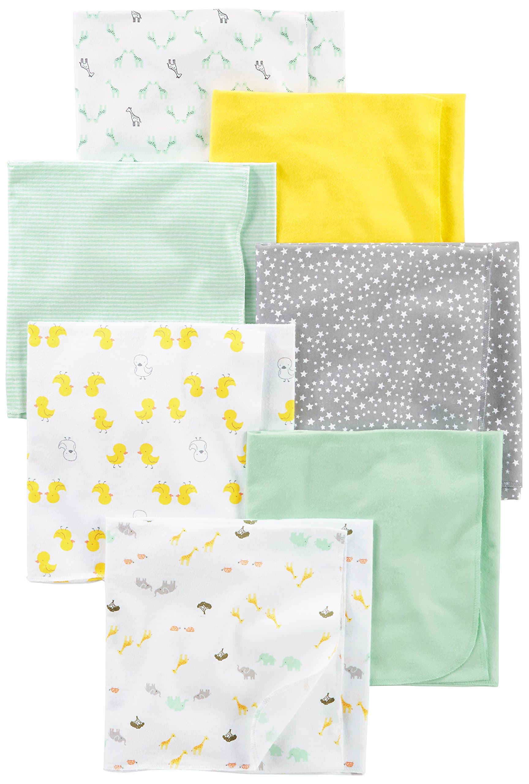 Simple Joys by Carter's Unisex Babies' Flannel Receiving Blankets, Pack of 7