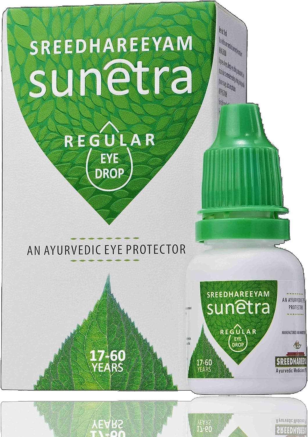 Sreedhareeyam Sunetra Regular Eye Drop - An Ayurvedic Eye Protector - For 17-60 years - For Dryness of Eye, Allergic & Itching - 10 ml