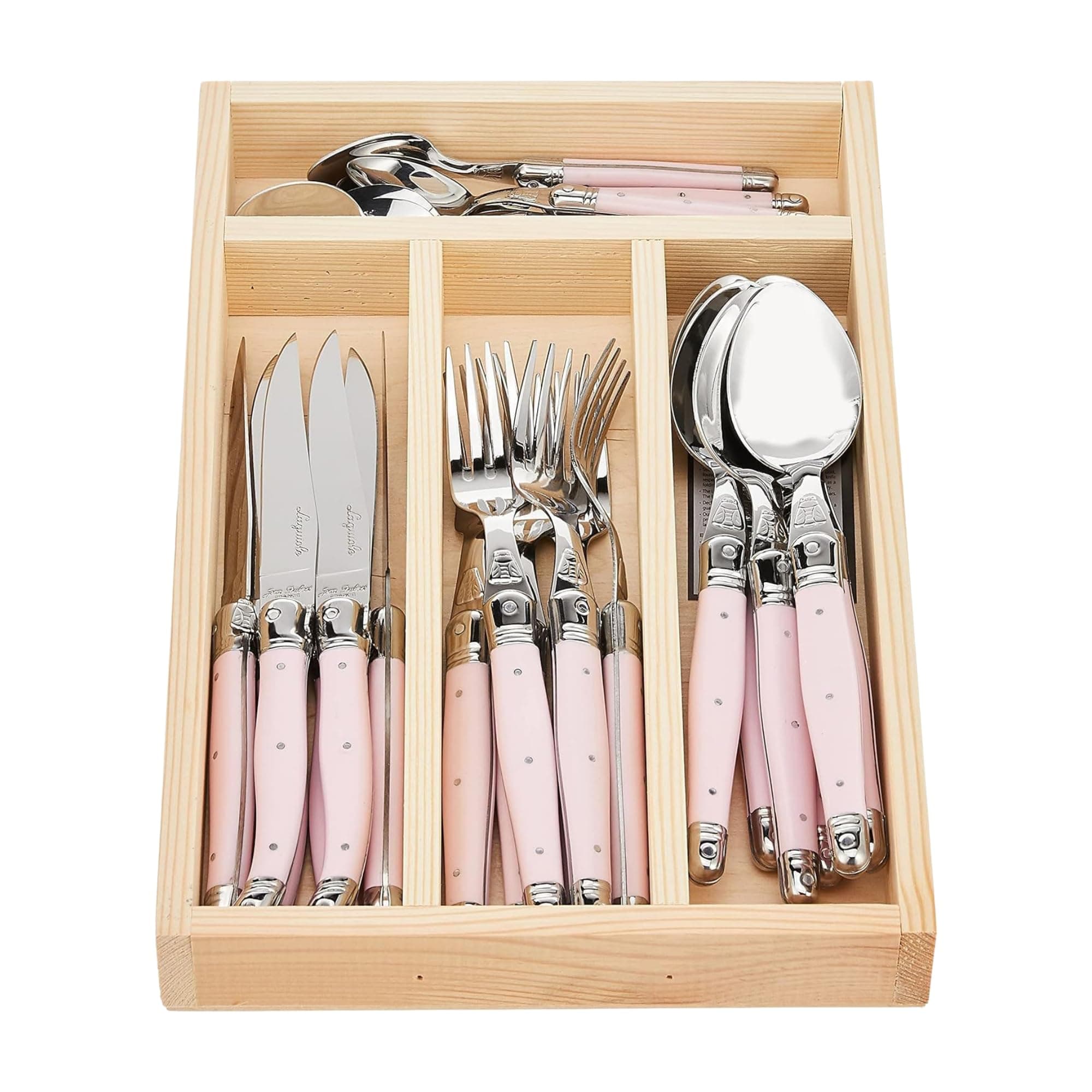 Jean Dubost JD07-13152.Pink 24 Piece Flatware Set