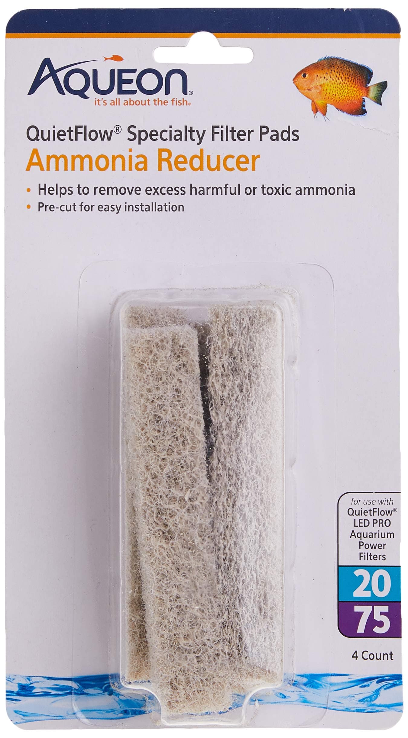 Aqueon Quiet Flow 20/75 Ammonia Reducing Specialty Filter Pad