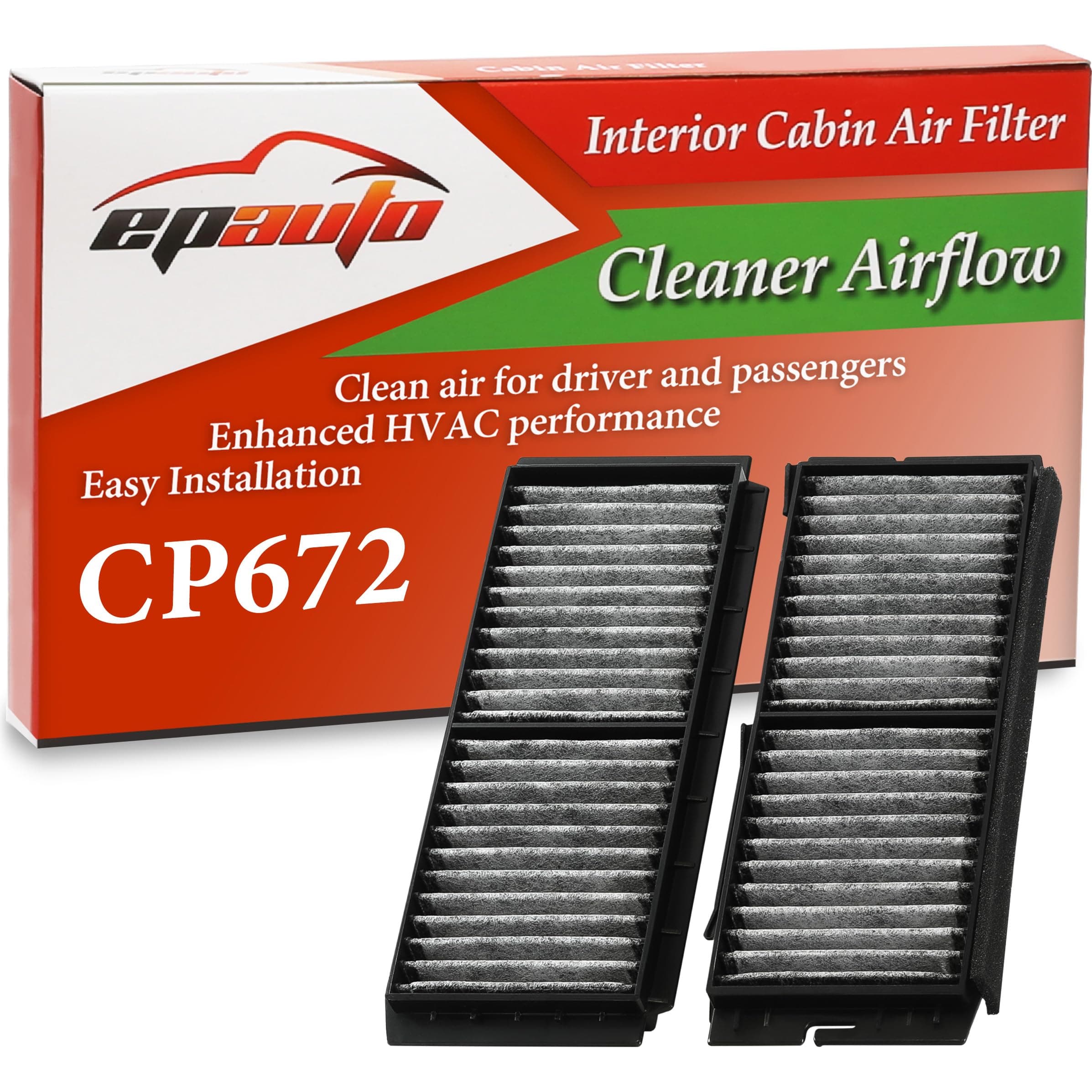 CP672 (CF11672) Cabin Air Filter Compatible with Mazda 3 (2010-2013), Mazda 3 Sport (2010-2013) includes Activated Carbon