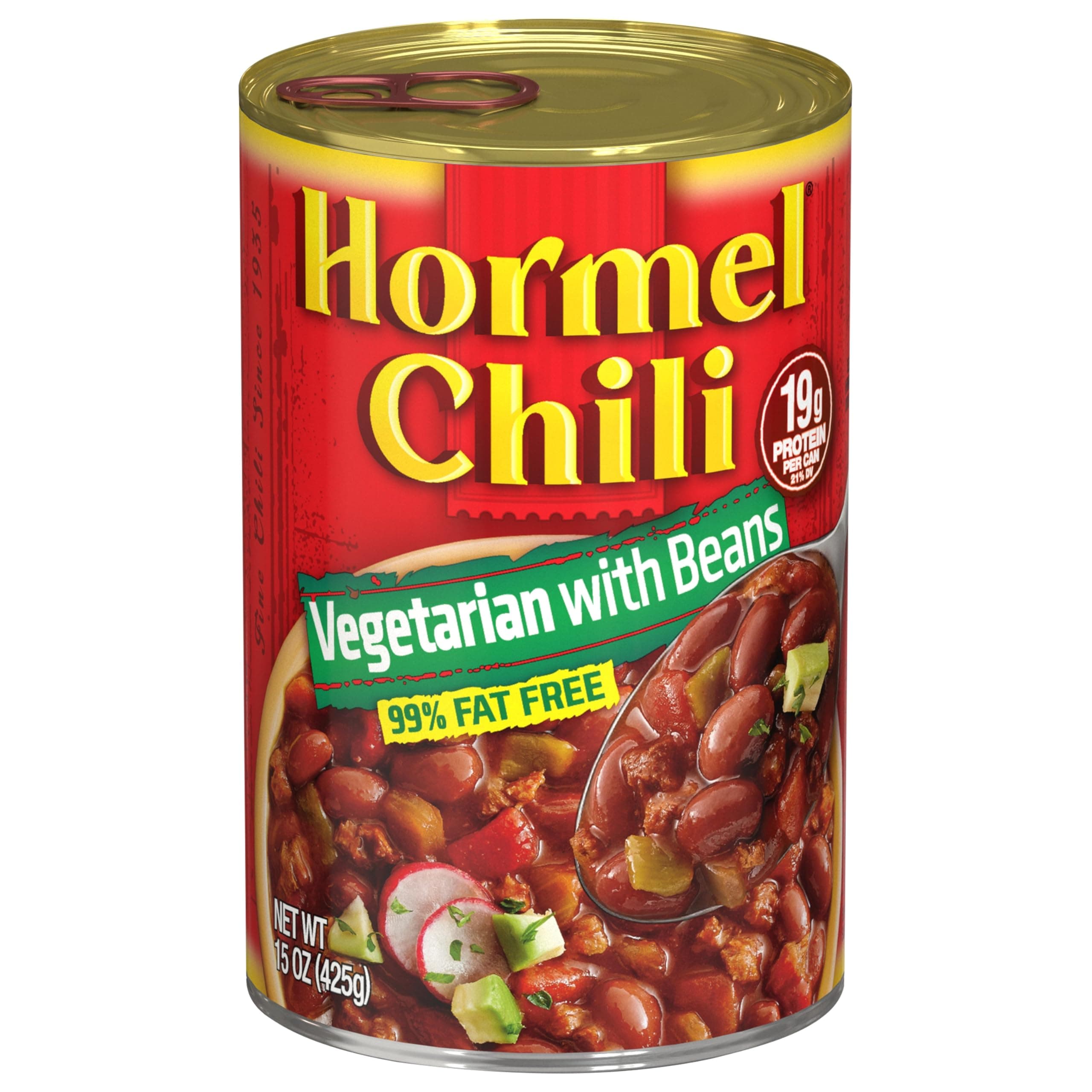 Hormel Chili Vegetarian with Beans, 15 Oz, Pack of 12