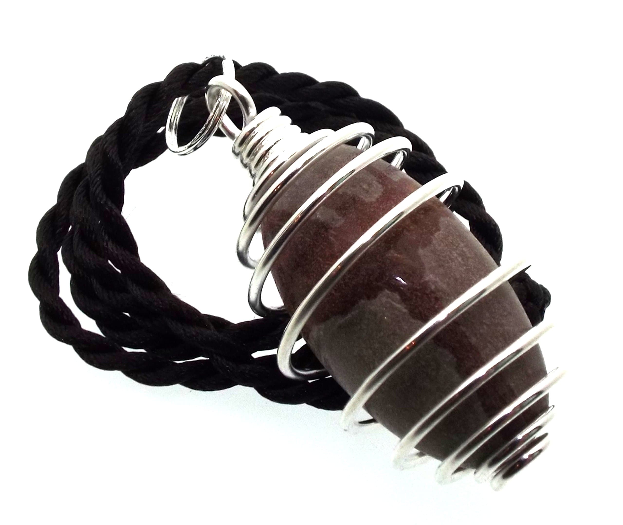 Shiva Lingam Gemstone Crystal Spiral Pendant