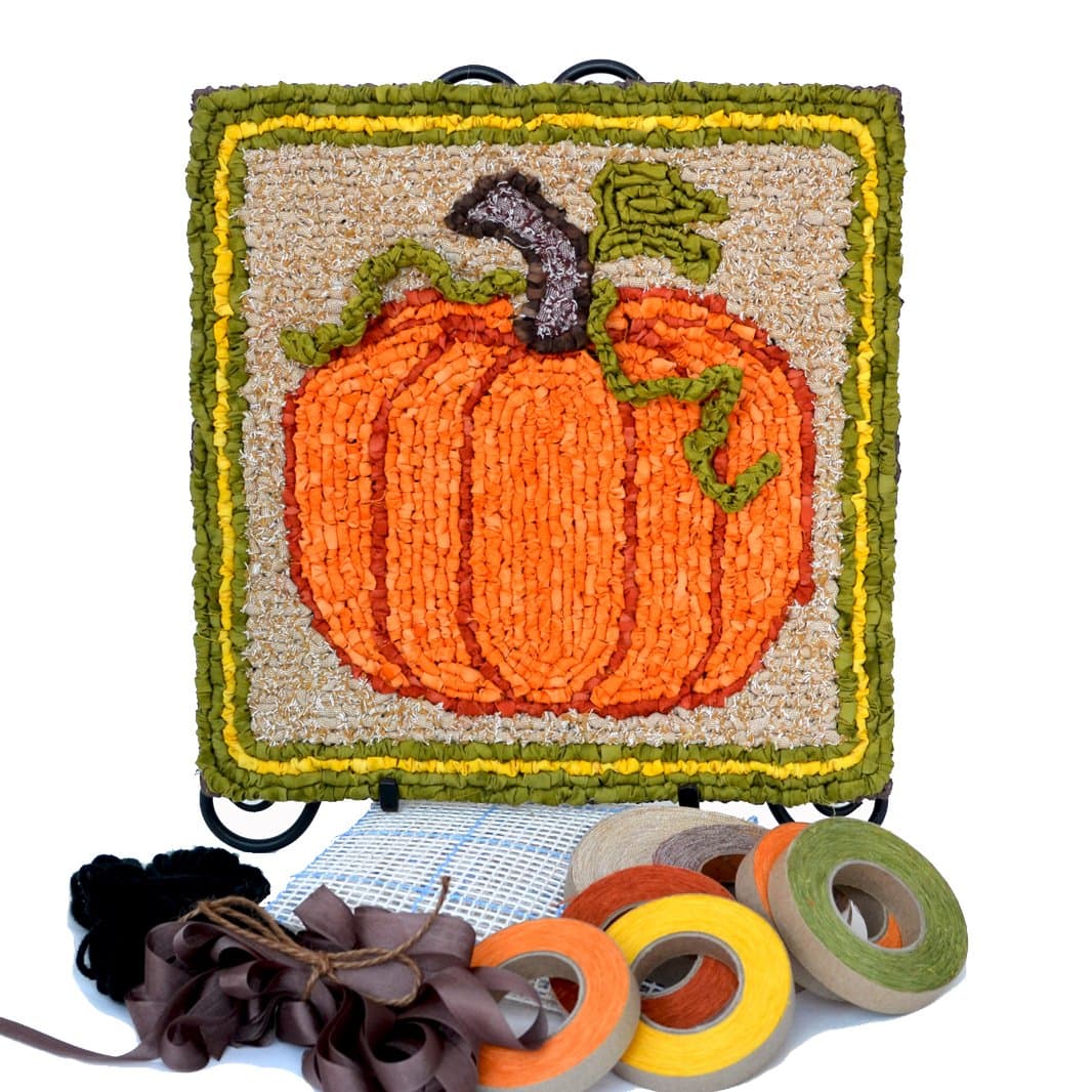 Color Crazy Fall Pumpkin Mat Locker Hooking Kit