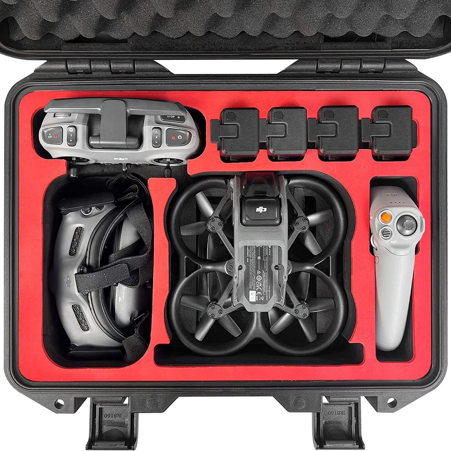 FPVtosky Hard Case for DJI Avata (Goggles 2, Motion Remote), Waterproof Carrying Case with DJI Avata Accessories