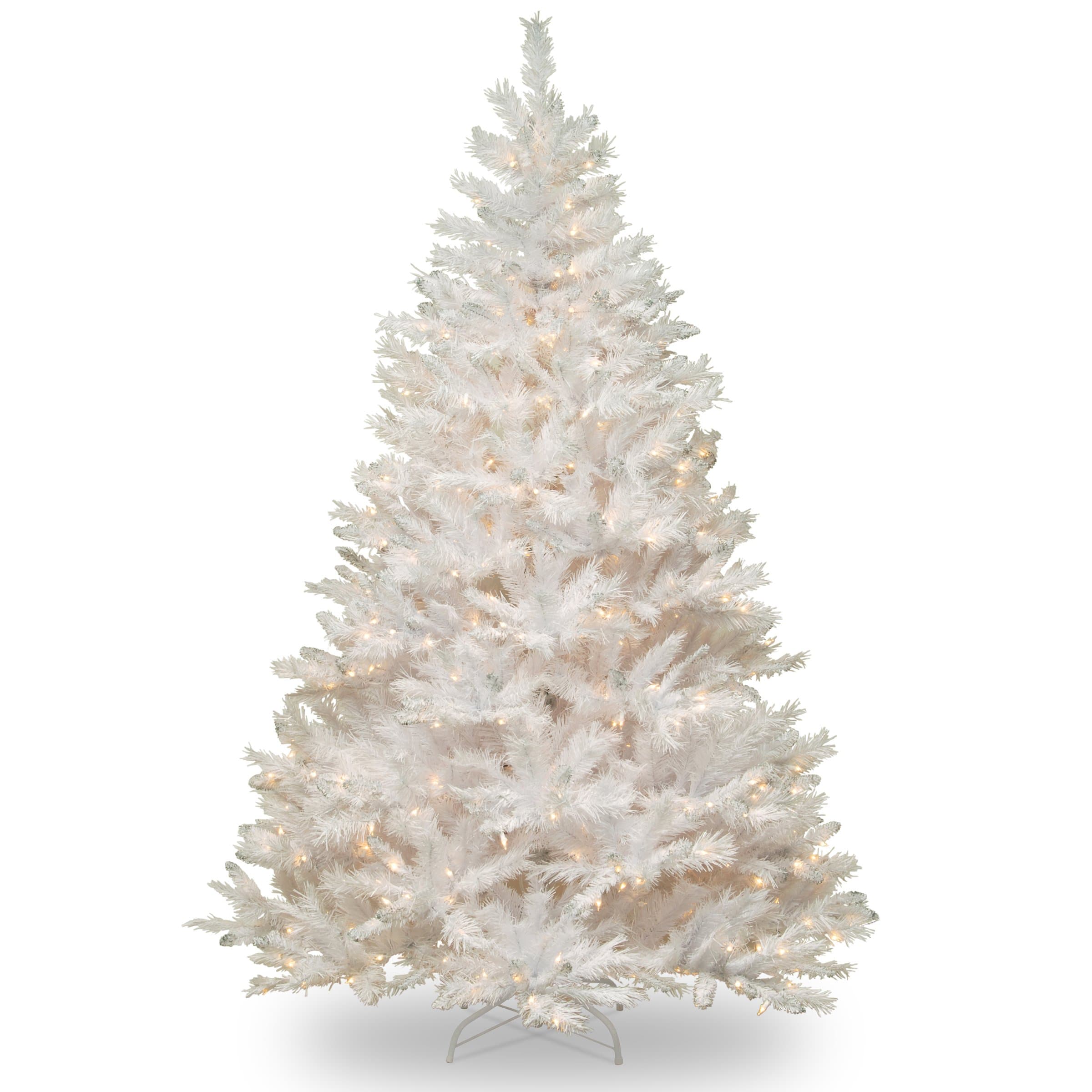 National Tree 6 Foot Christmas Tree, White (WCHW7-300-60)
