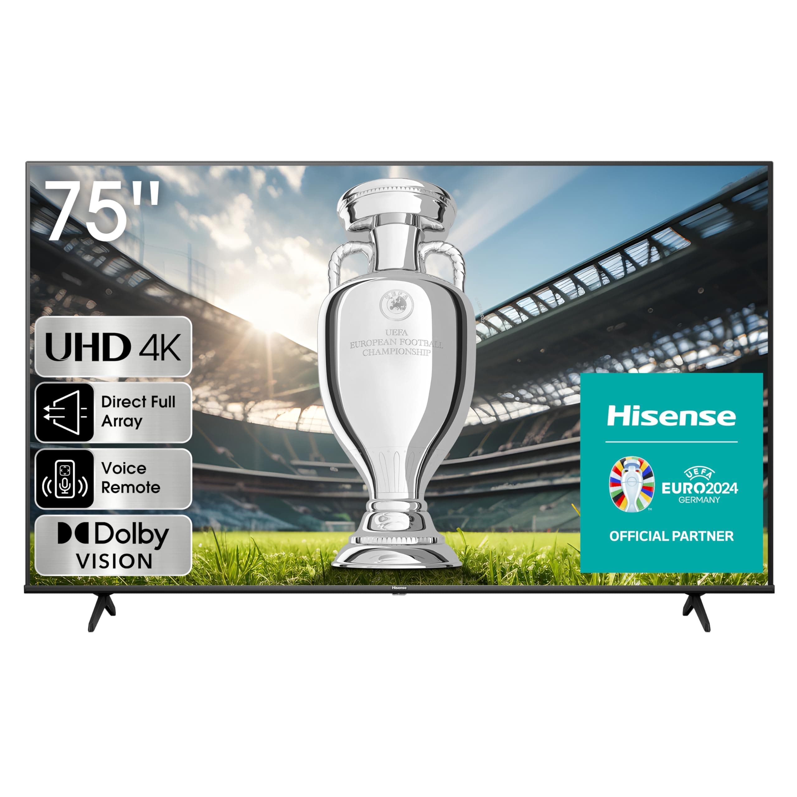 75 Inch 4K LED VIDAA UHD Smart with Dolby Vision Pixel Tuning Share TV Game Mode Plus Youtube Netflix Shahid 75E6K , 2 Years Warranty (2023 Model - UAE Version)