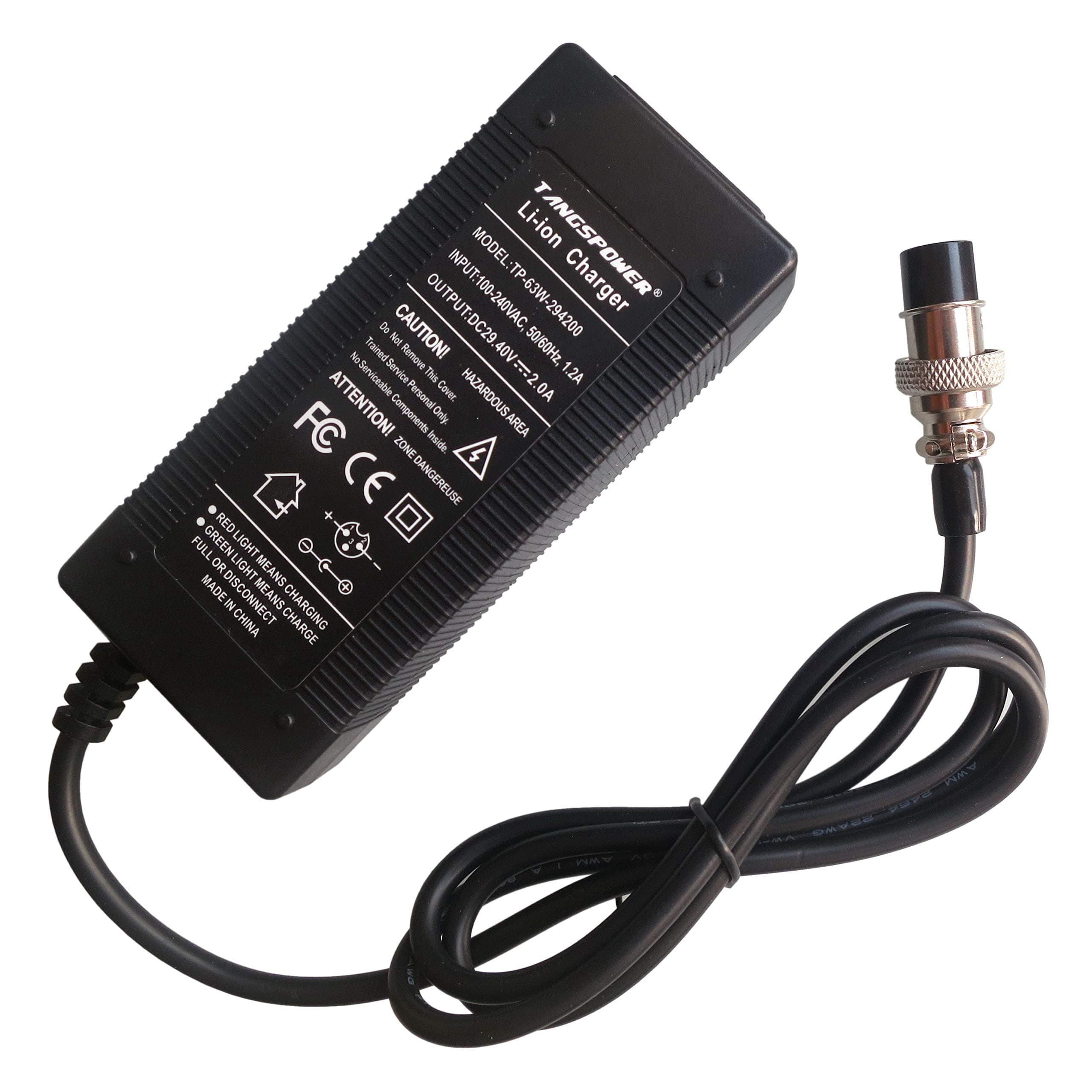 29.4V Charger Output 2A 25.2V Li-ion Battery Charge GX16 12mm ATV Hotmod Scooter