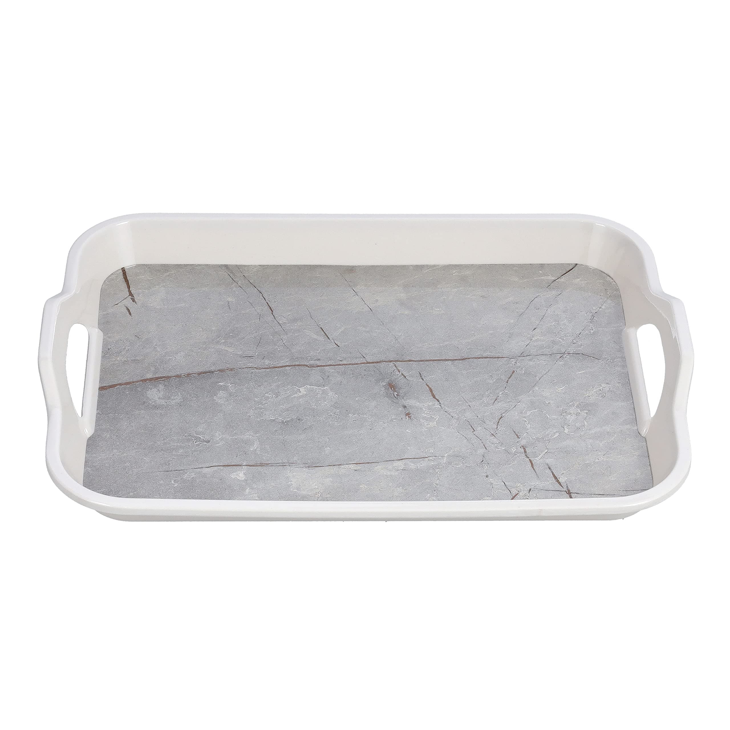 Royalford Griff Medium Tray, Rectangular Serving Tray, 1X24Cm, Rf10063 - Bar Tray, Drinks Tray - Ideal For Food & Drinks Service, Non-Slip Padded Base And Easy Grip Handles Ideal For All Homes