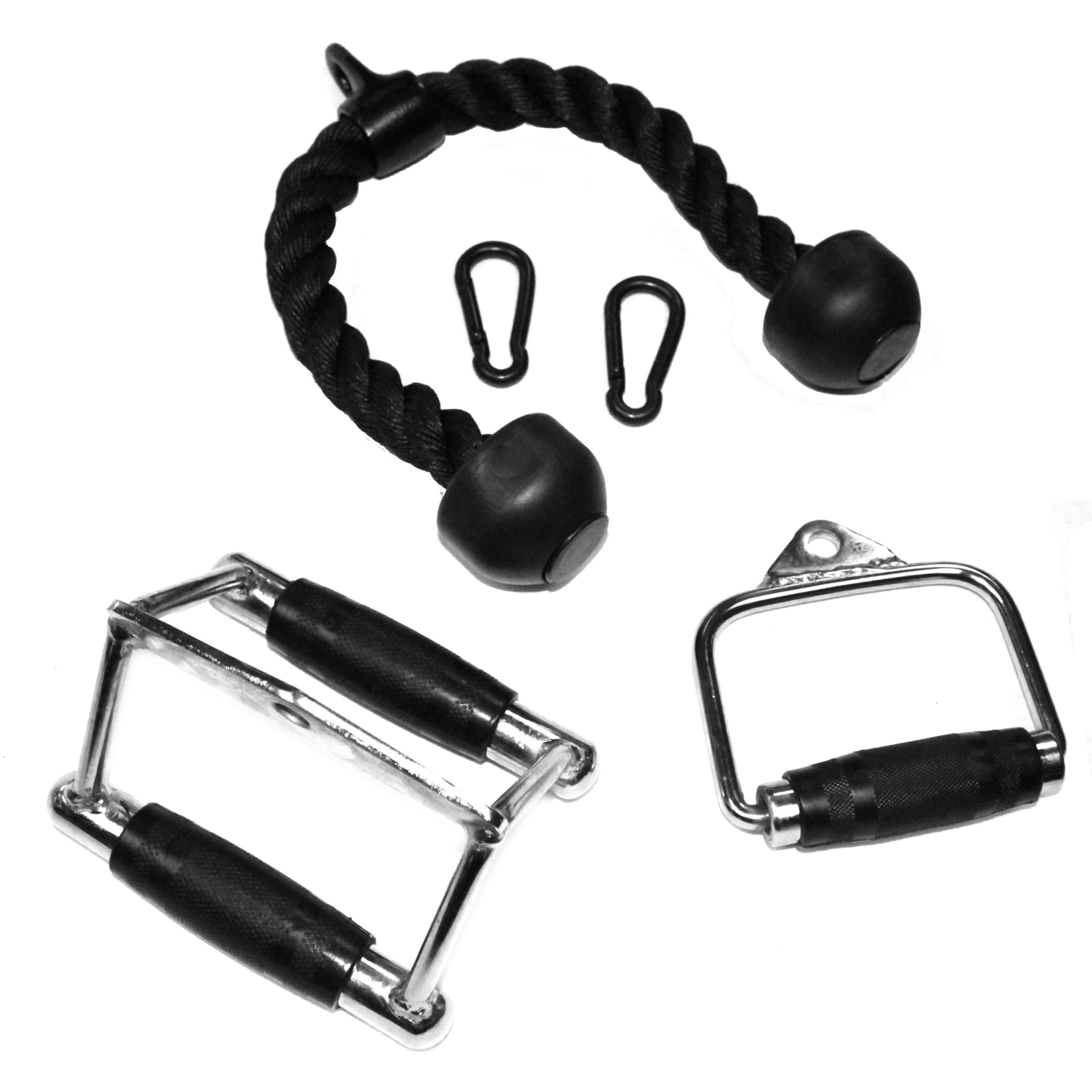 Ader Cable Handle, Chinning Triangle, Tricep Rope w/ 2 Heavy Duty Snap Links