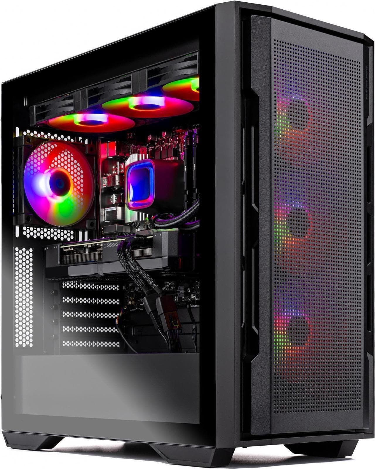 Rampage Desktop PC, Ryzen 7 7800X3D 4.2 GHz (5GHz), NVIDIA RTX 5070 Ti 16GB, 1TB Gen4 NVMe SSD, 32GB DDR5 RAM 5600 RGB, 850W Gold ATX 3 PSU, 360mm ARGB AIO, Wi-Fi, Win 11