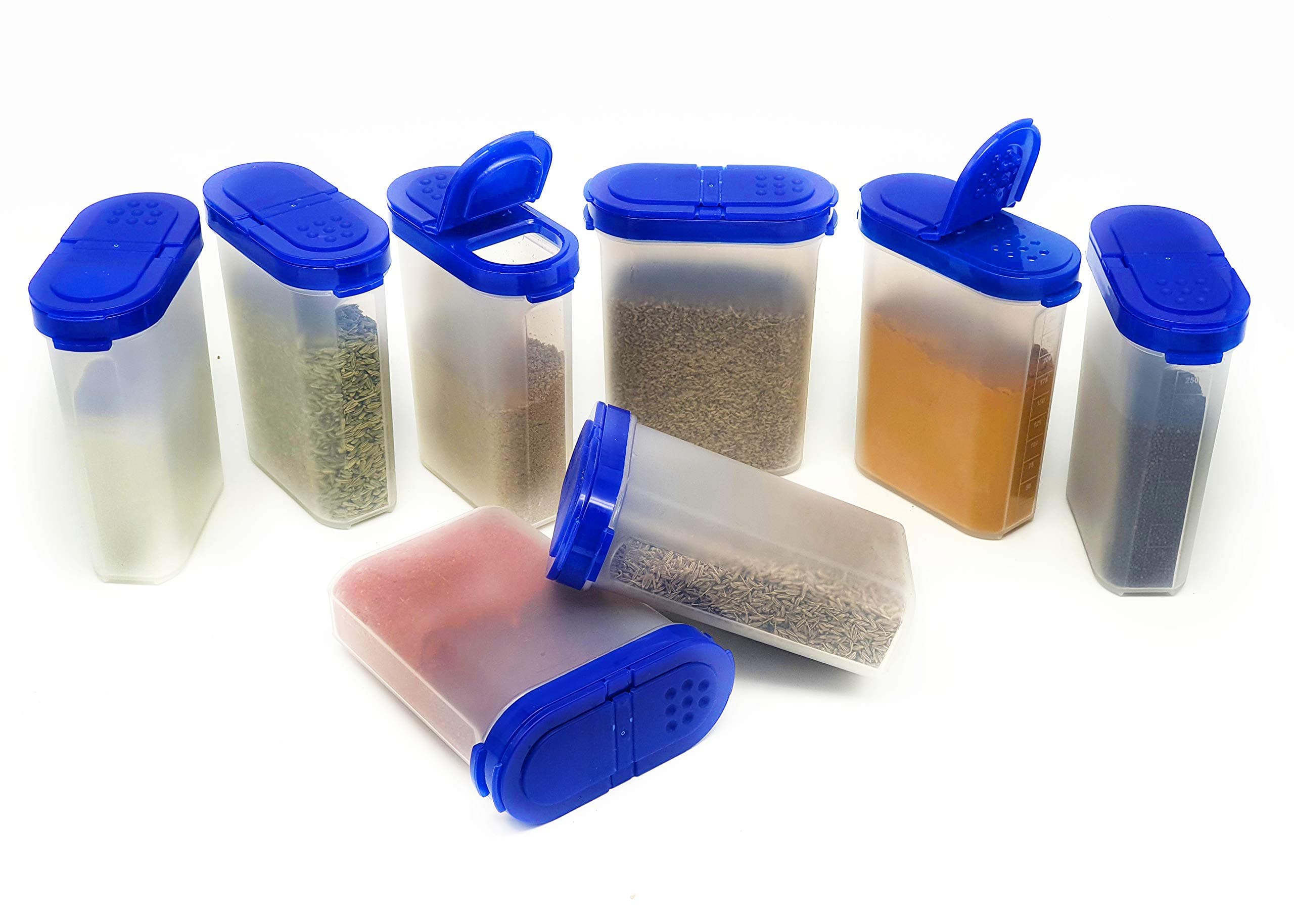 Mahaware Modular Wonder Spice Shaker and Sprinkler Set, 275ml, Set of 8, Blue