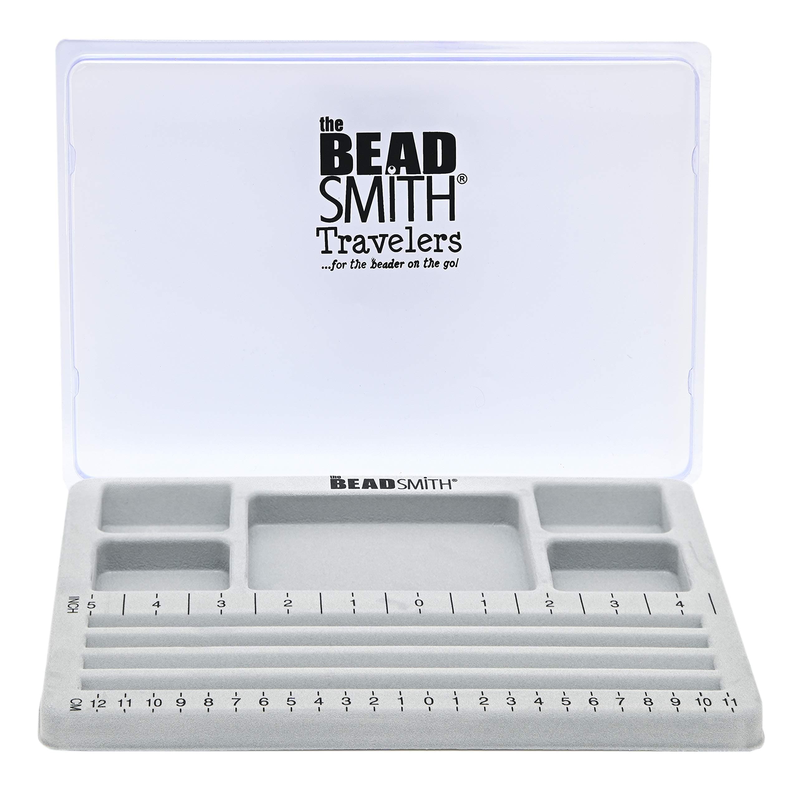 The Beadsmith Mini Bead Board w/Lid, 3 Straight Channel (7.75x11.25in) - B