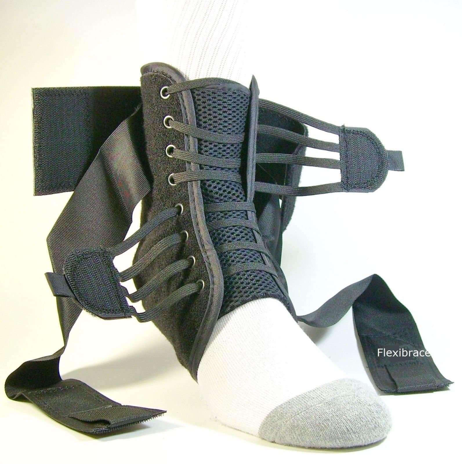 FLEXIBRACE Ankle Brace Support Guard Orthosis FastLacer New