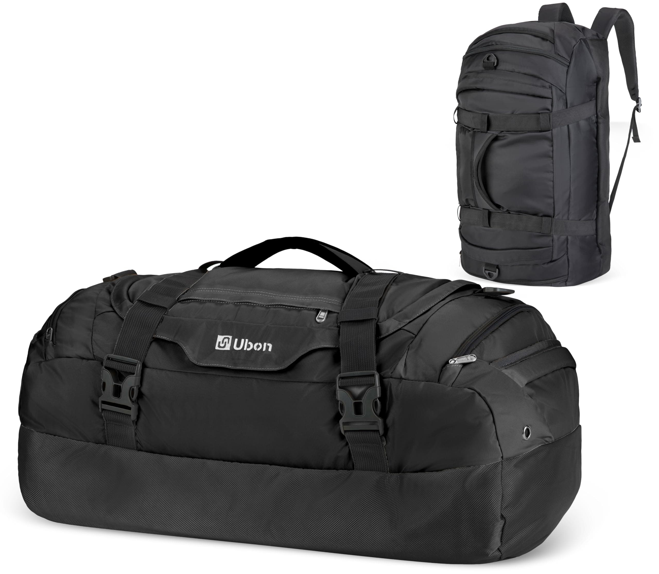 Ubon Large Duffel Bag Weekender Bags with Shoe Compartments 4-Way Sports Gym Backpack with Padded Straps Camping Traveling Duffle Bag