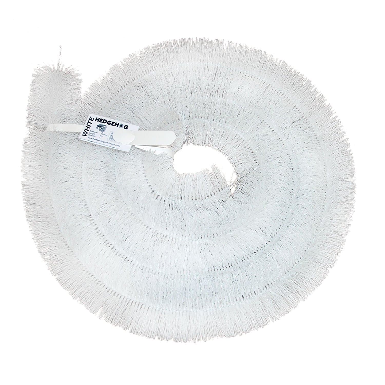 3 x 4m (12 mtrs) 100mm White Hedgehog Gutter Brush - Leaf guard stops blocked gutters